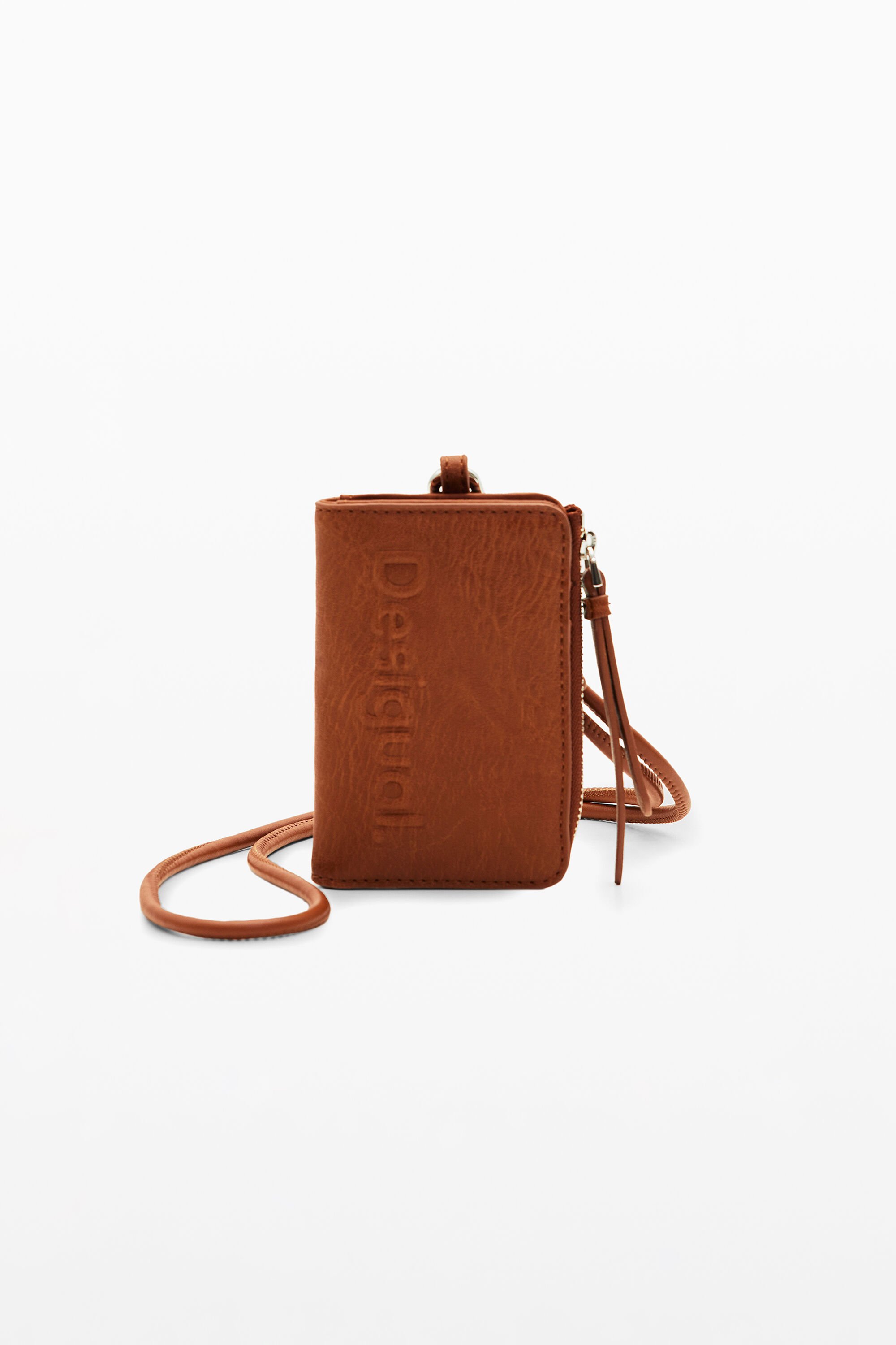 Desigual, Geldbörse S Logo Kordel, Damen, Polyurethan, Braun, U