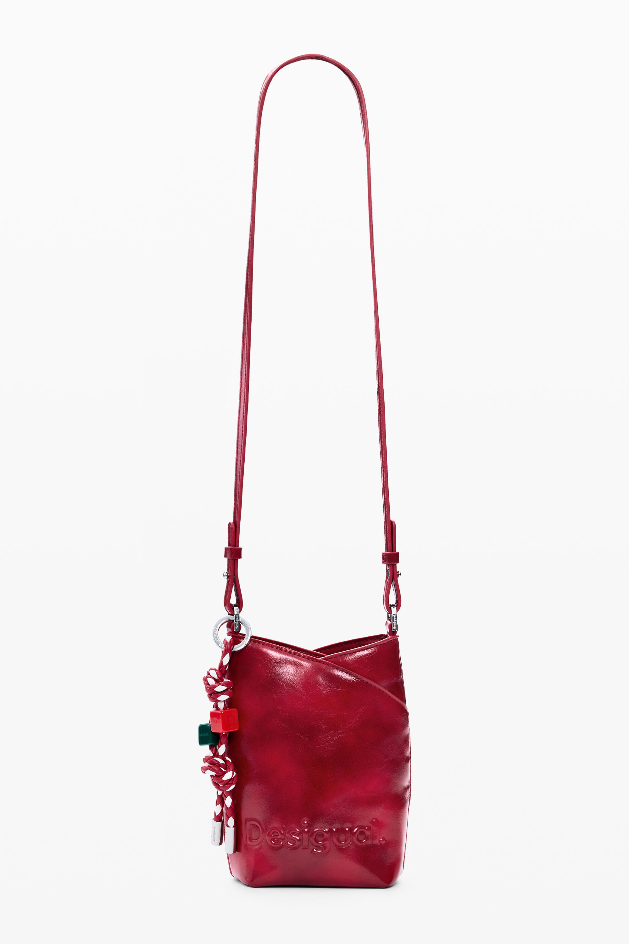 Desigual, Handyhalter mit Anhängern, Damen, Polyurethan, Rot, U