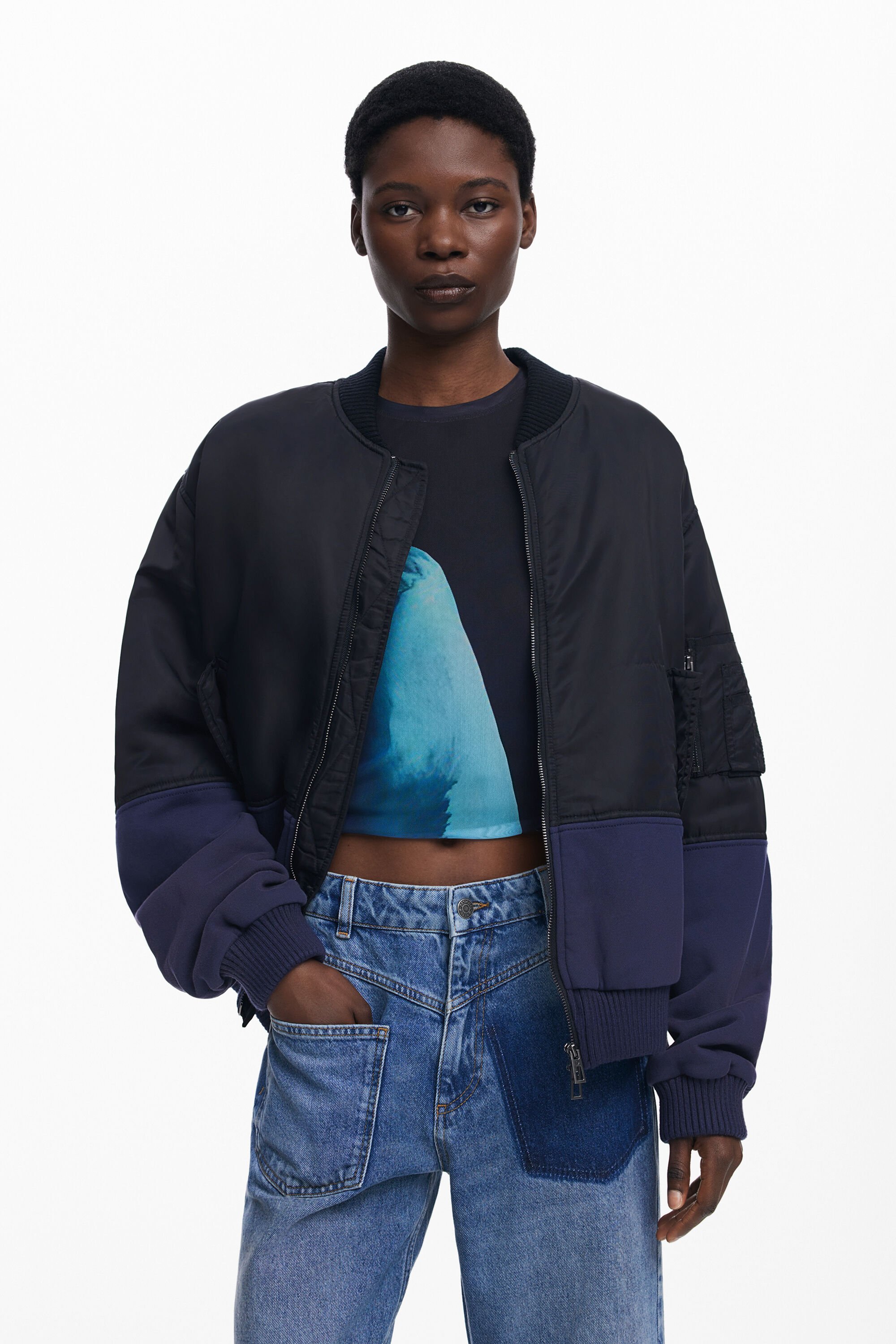 Desigual, Bomberjacke Botter, Damen, Schwarz, XS