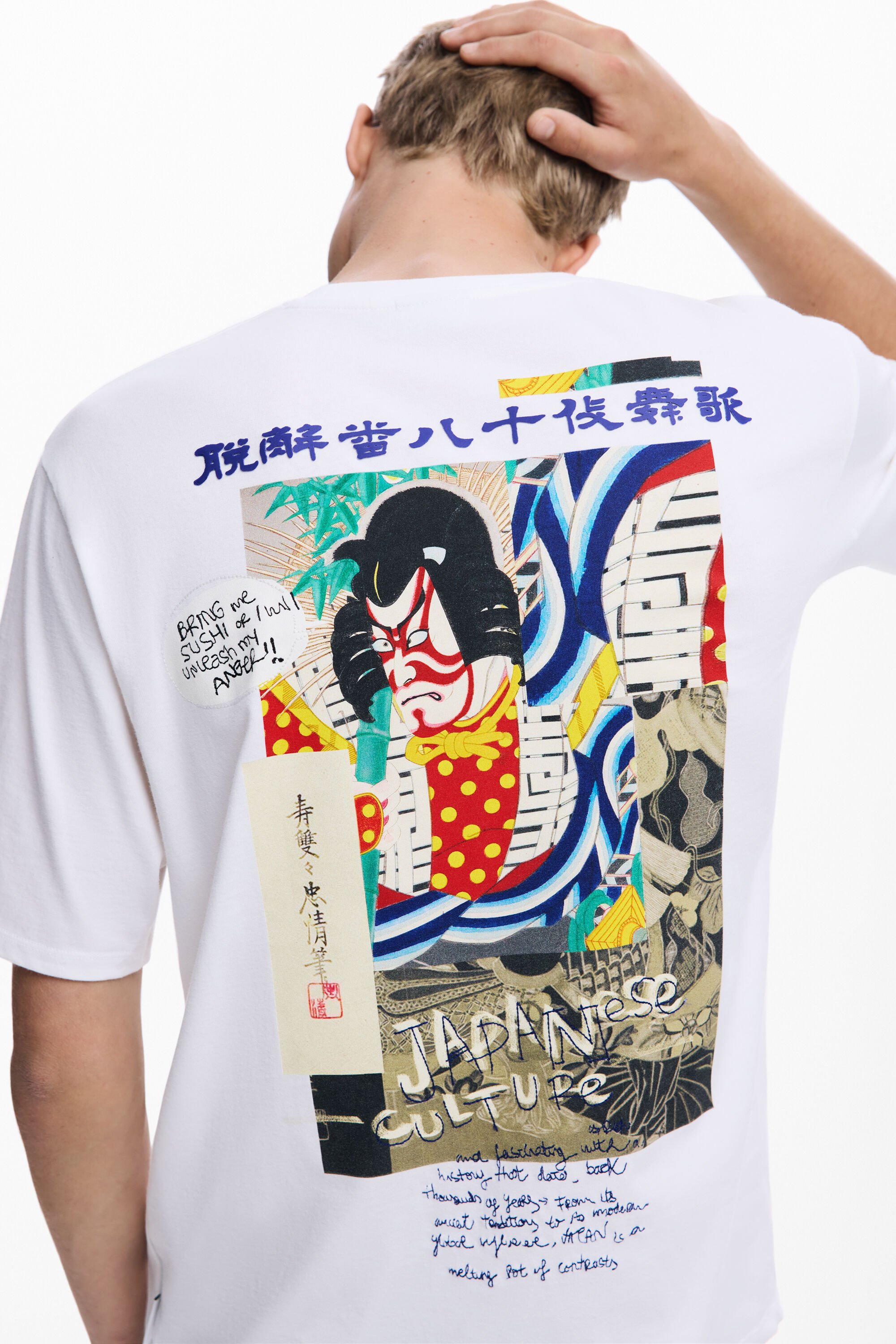 Desigual, Kurzarm-T-Shirt, Herren, Baumwolle, Weiß, S