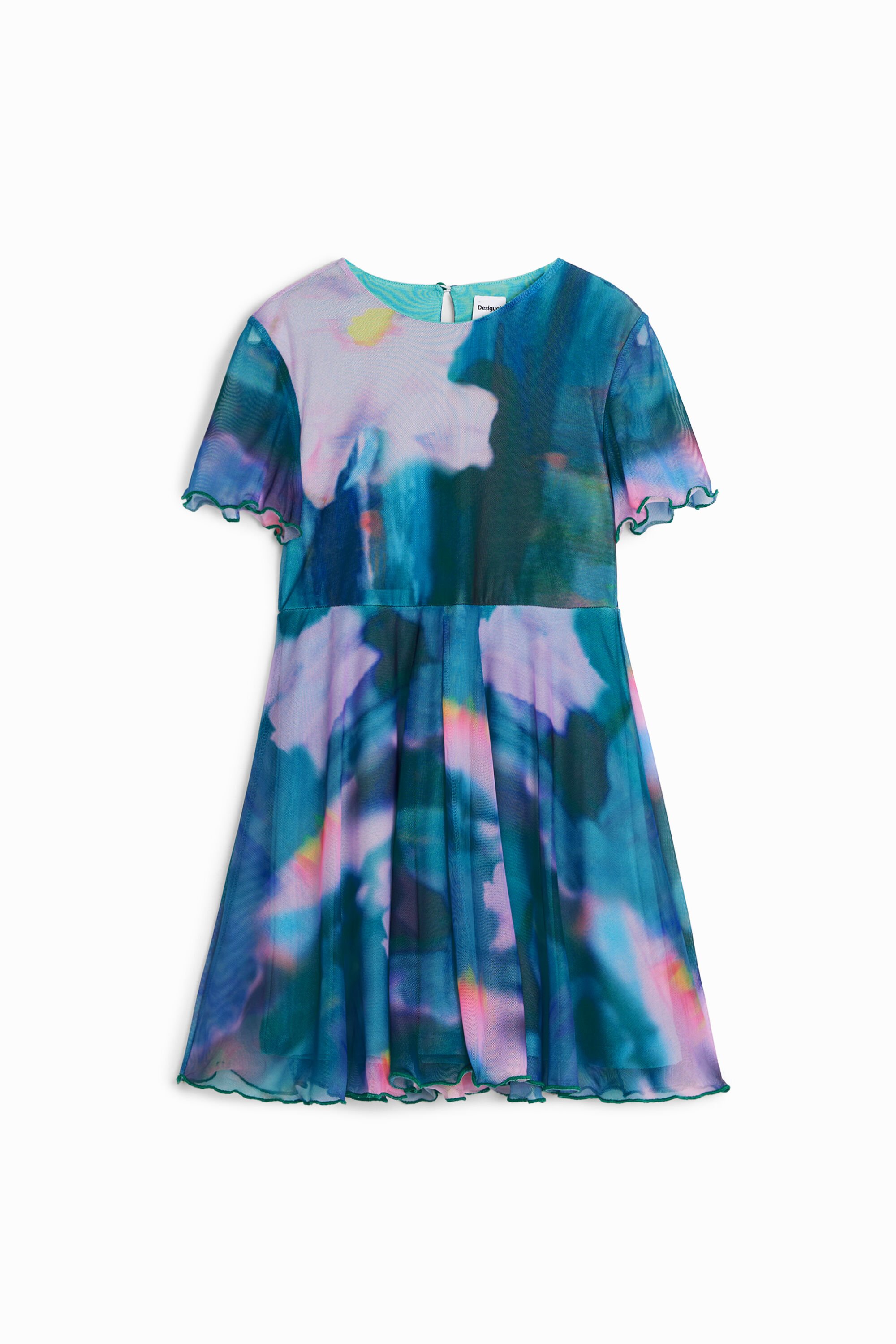 Desigual, Plissiertes Kleid, Kinder, Polyester, GrüN, 9/10