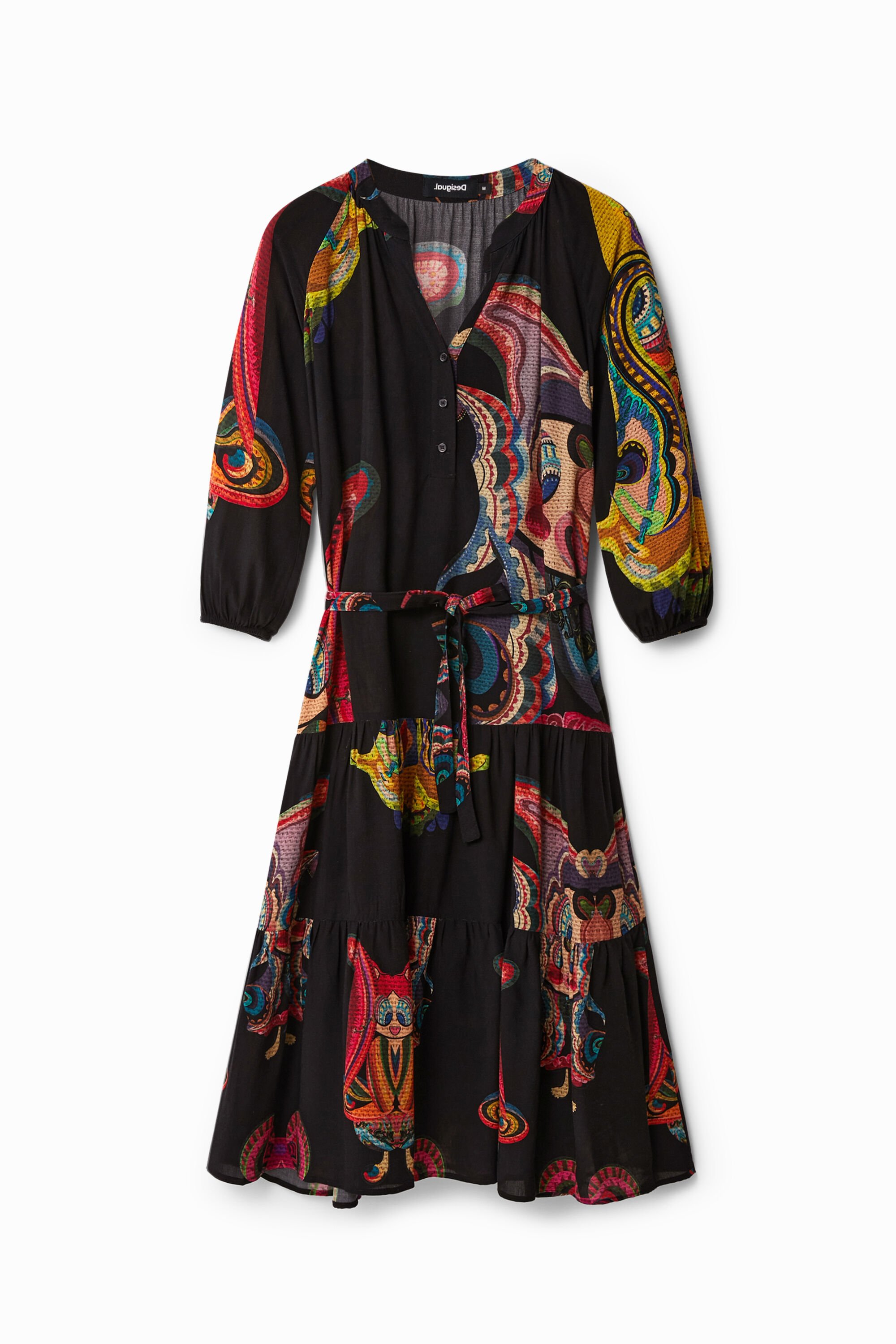 Desigual, Langes Kleid M. Christian Lacroix, Viskose, Schwarz, L