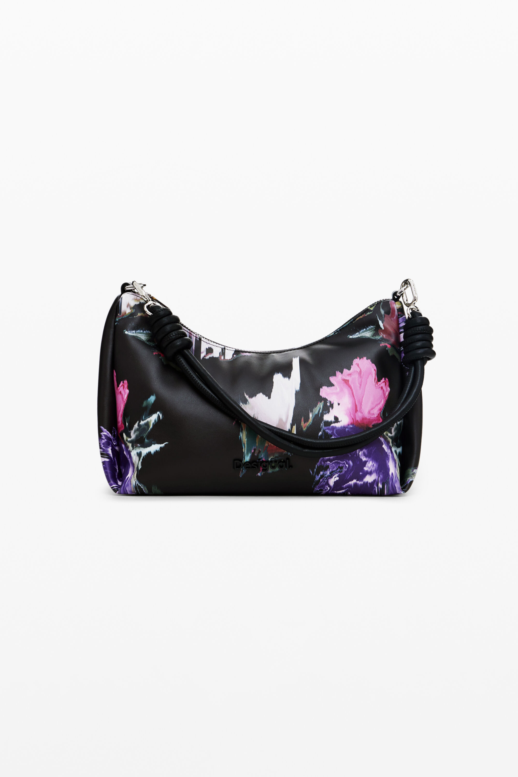 Desigual, Gesteppte Handtasche mit Blumenmuster, Polyurethan, Schwarz, U