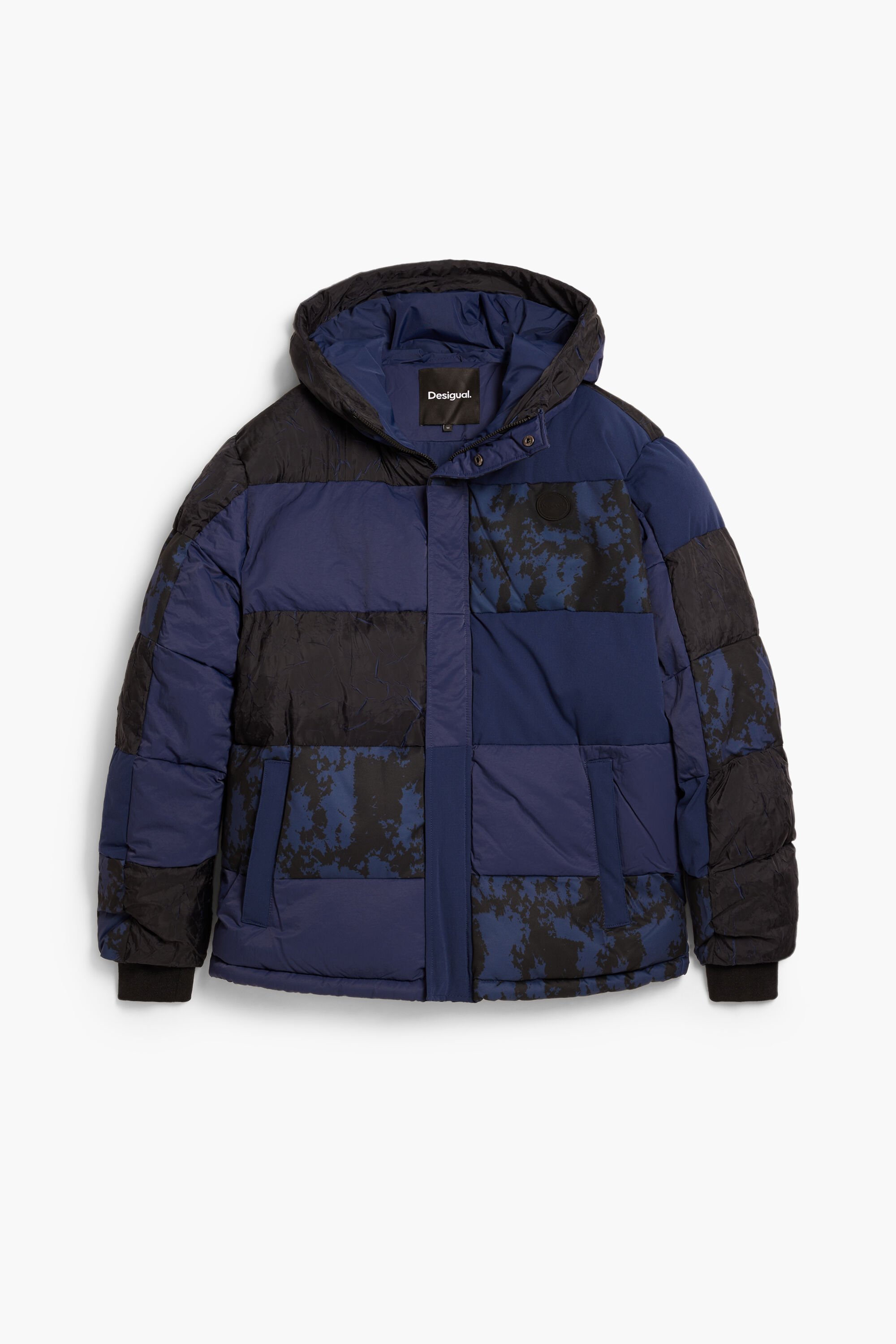 Desigual, Gestepptes Jacke mit Aufnähern, Herren, Blau, XXL