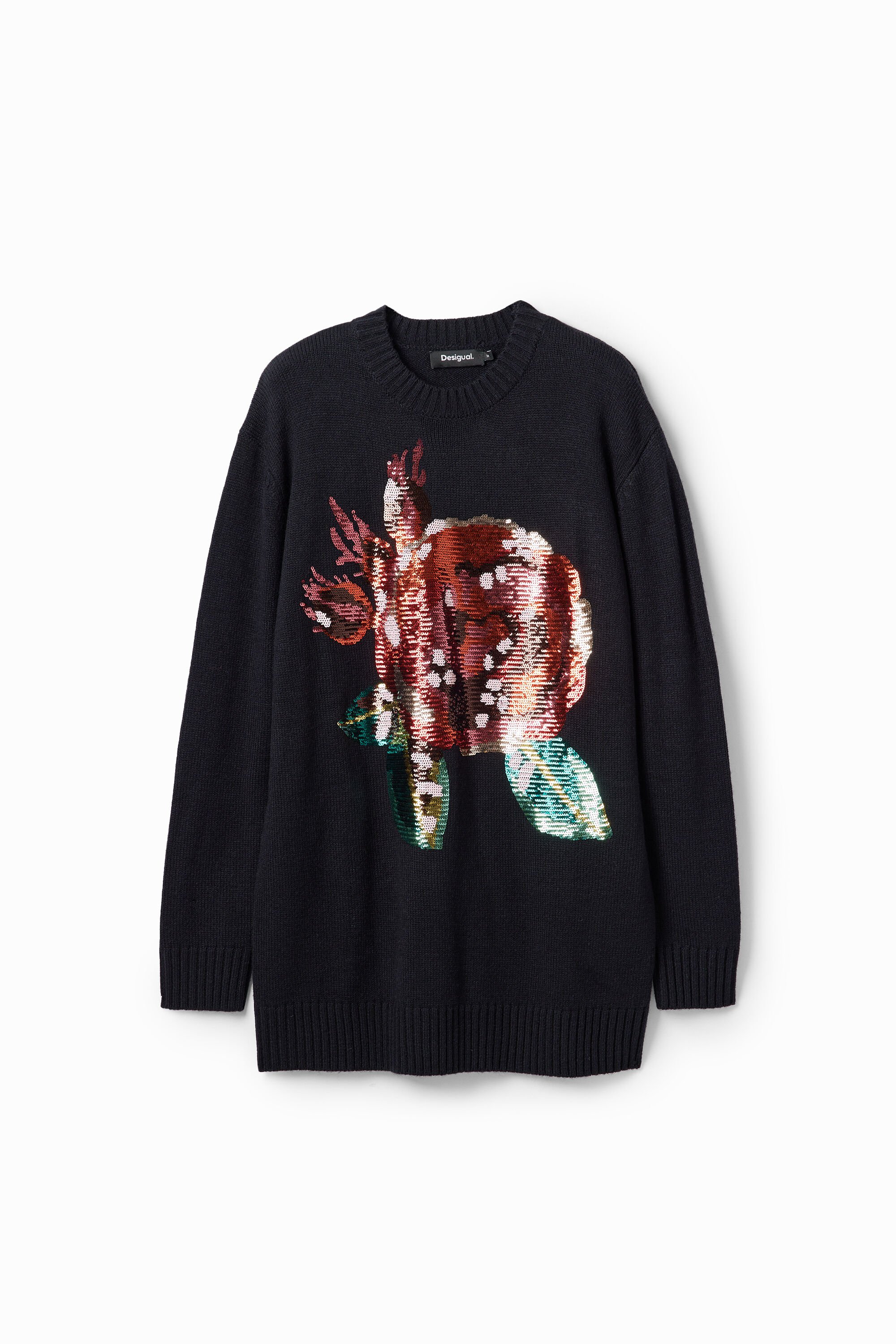 Desigual, Oversize-Pullover Pailletten M. Christian Lacroix, Schwarz, M