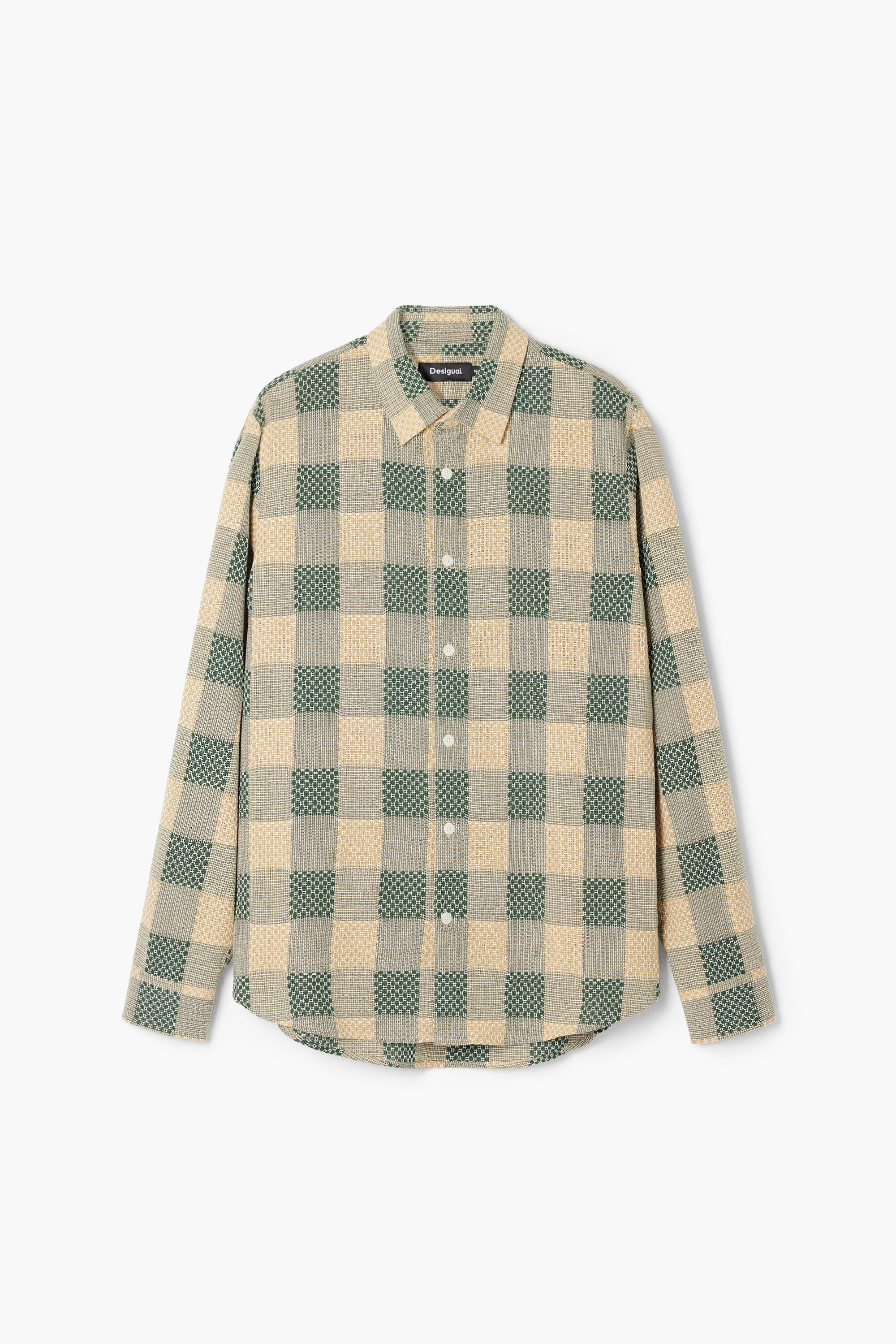 Desigual, Kariertes Hemd, Baumwolle, Gelb, M