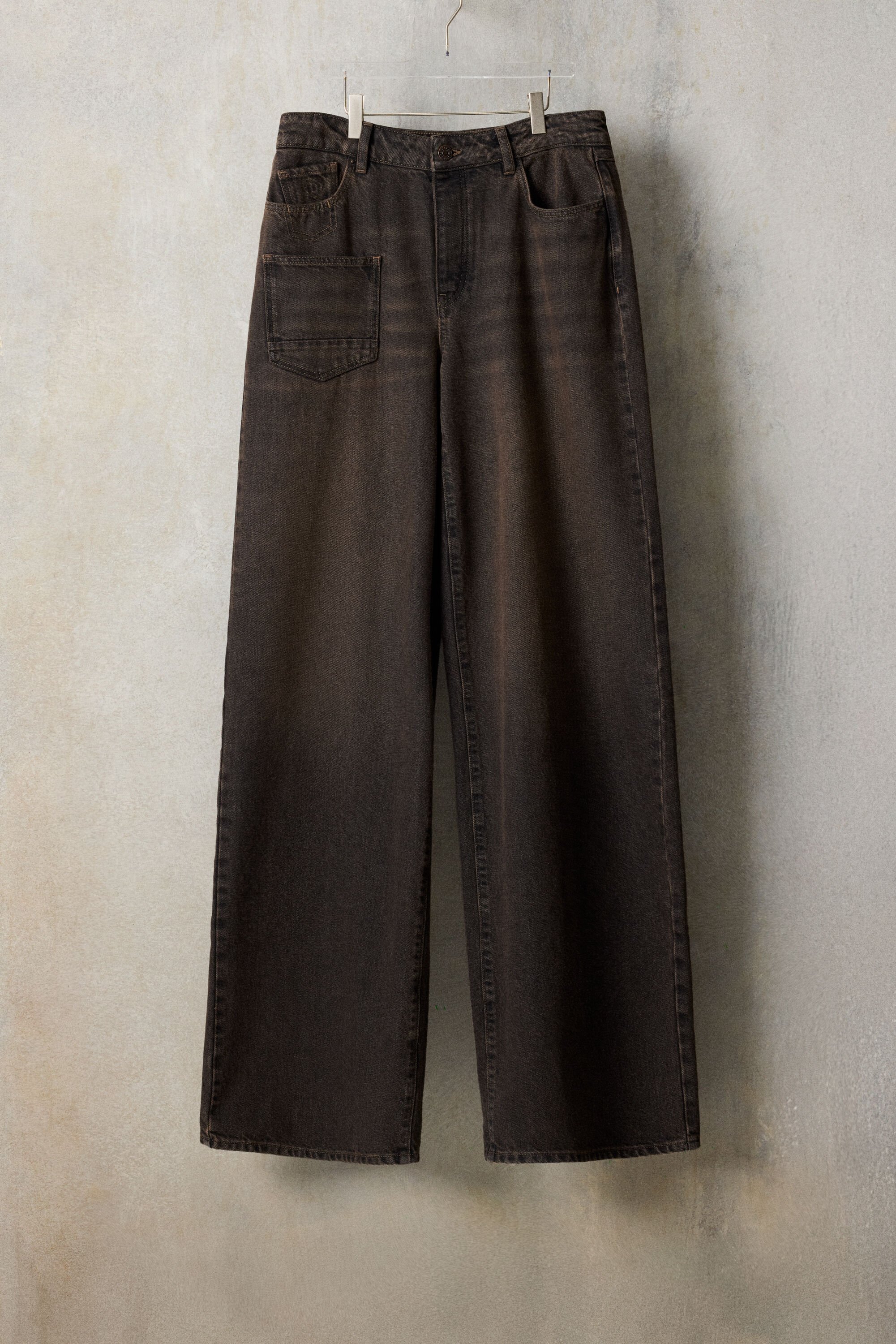 Desigual, Bestickte Studio-Jeans, Damen, Baumwolle, Braun, 40