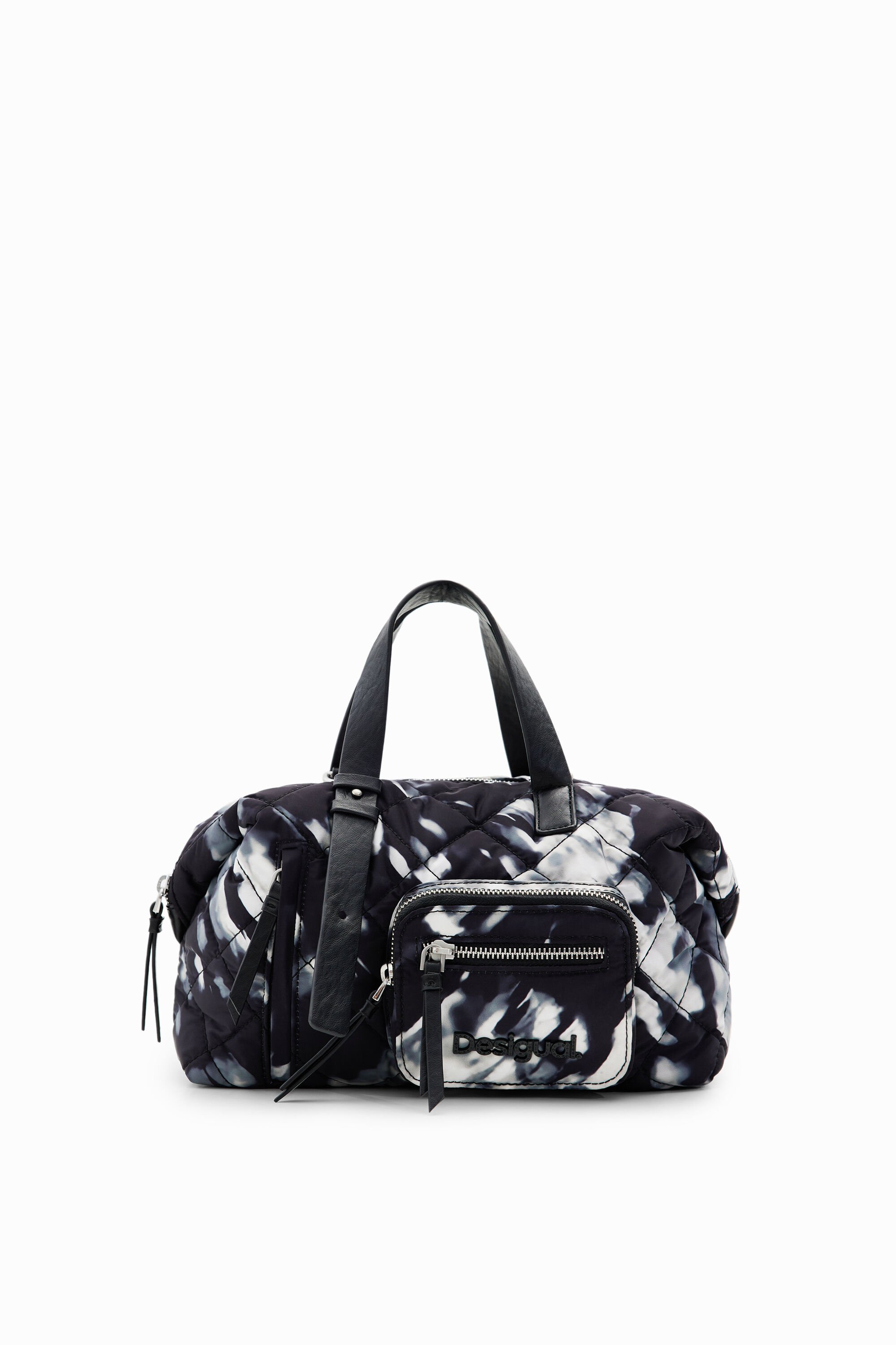Desigual, Mittelgroße, gesteppte Tasche, Damen, Polyester, Schwarz, U
