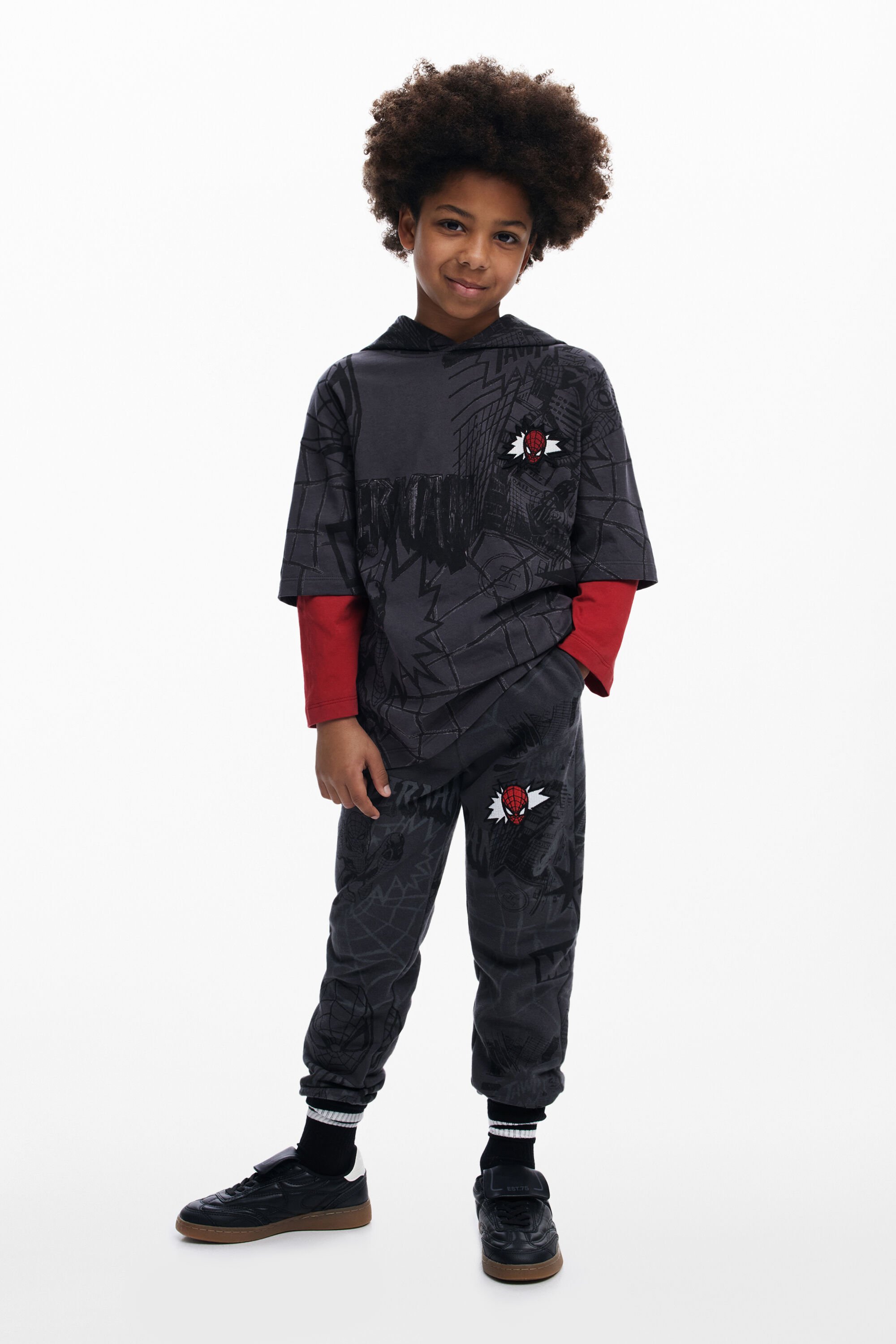 Desigual, Jogginghose Spiderman™, Kinder, Baumwolle, Schwarz, 13/14