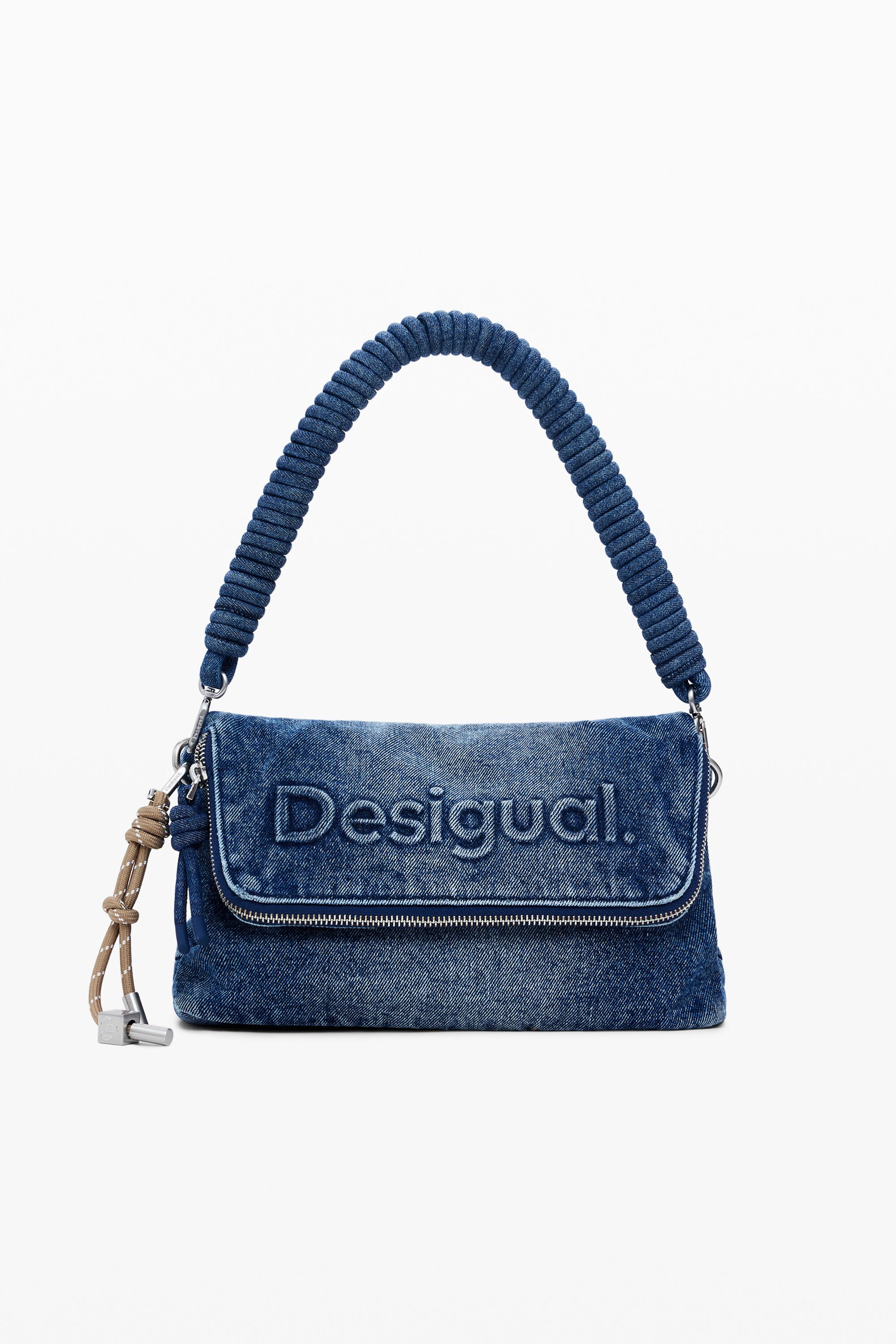Desigual, Umhängetasche aus Denim, Damen, Baumwolle, Blau, U