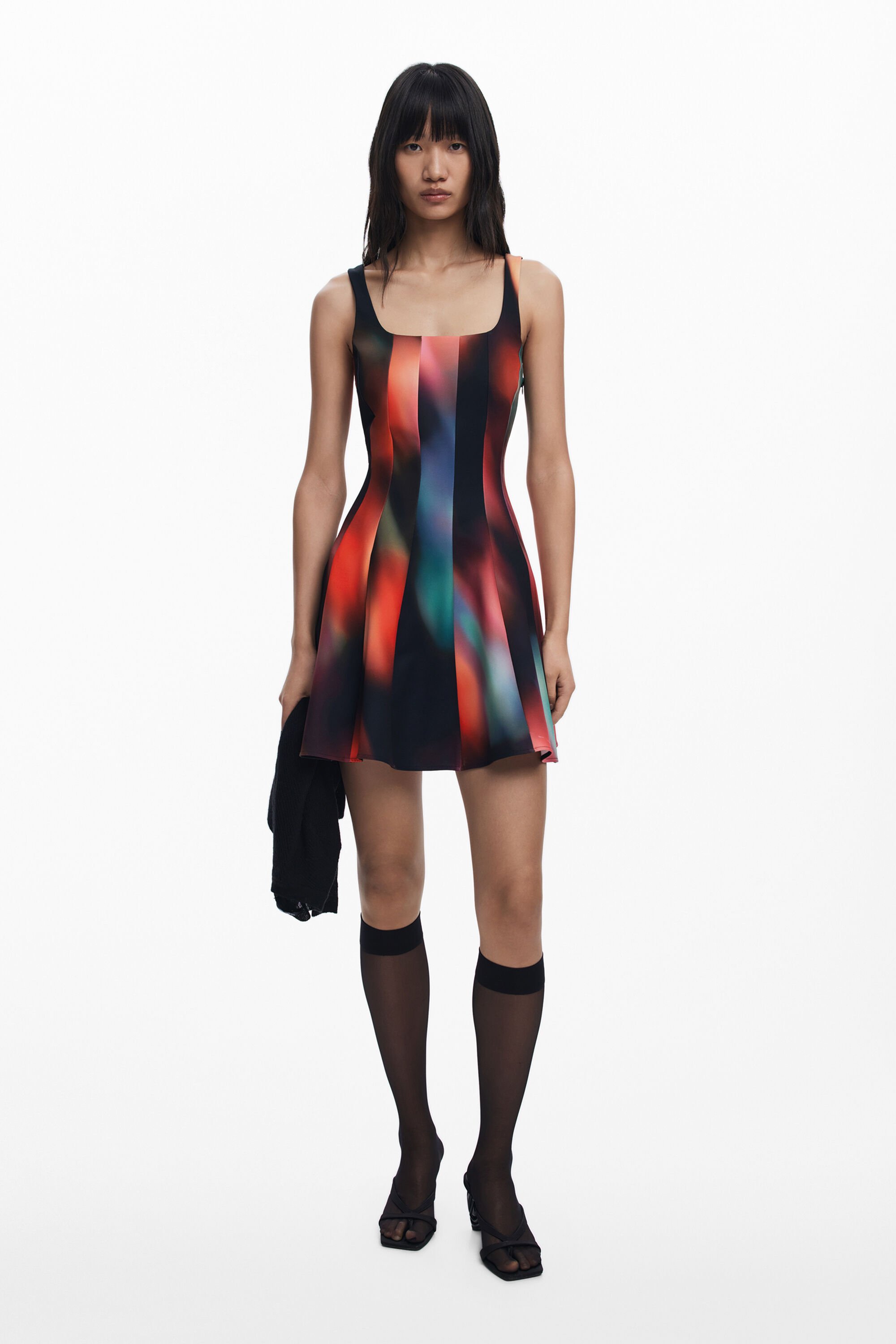 Desigual, Kurzes Kleid mit Einsätzen, Damen, Schwarz, S