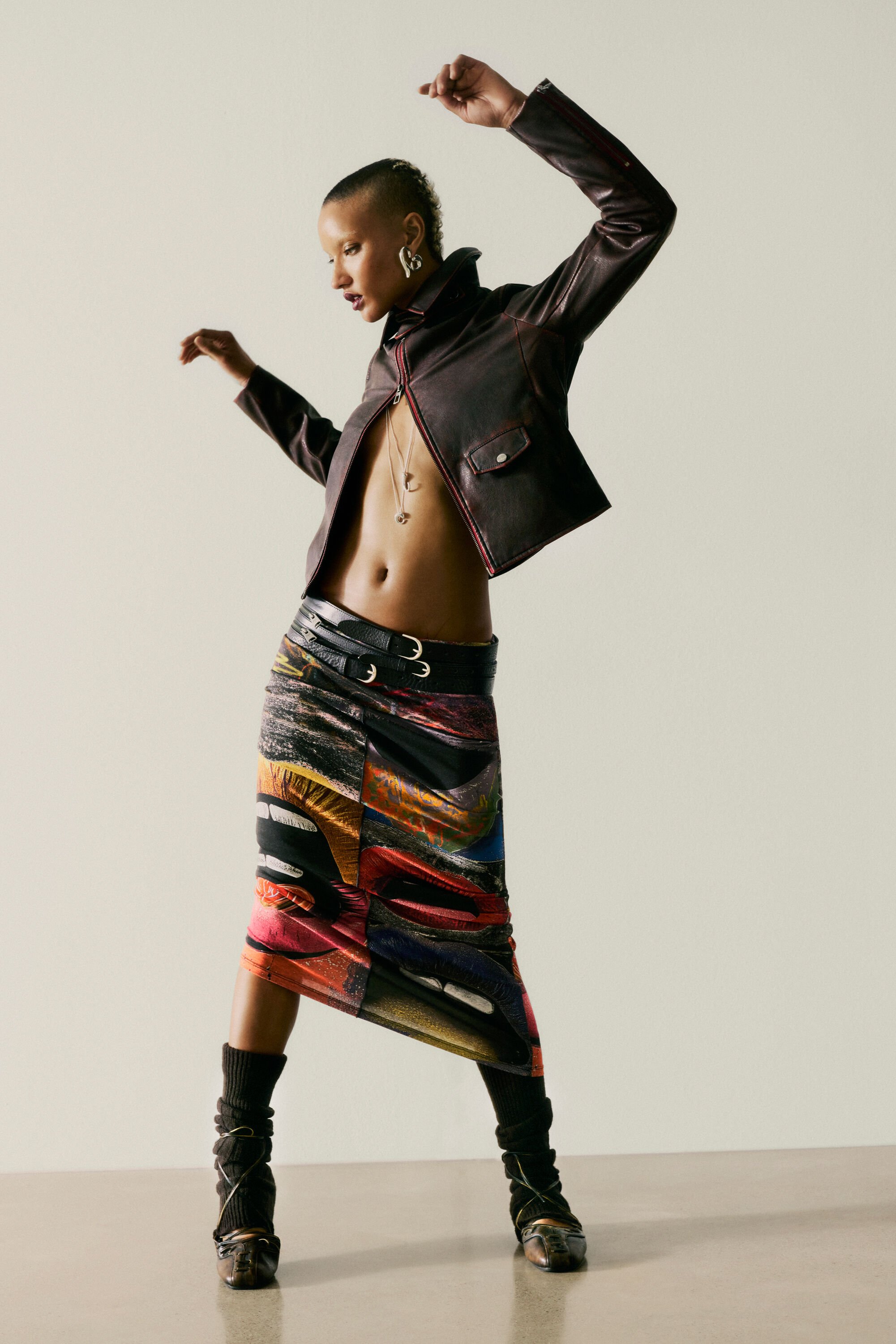 Desigual, Jacke in Bordeaux mit Lederoptik, Damen, Polyurethan, Rot, XS