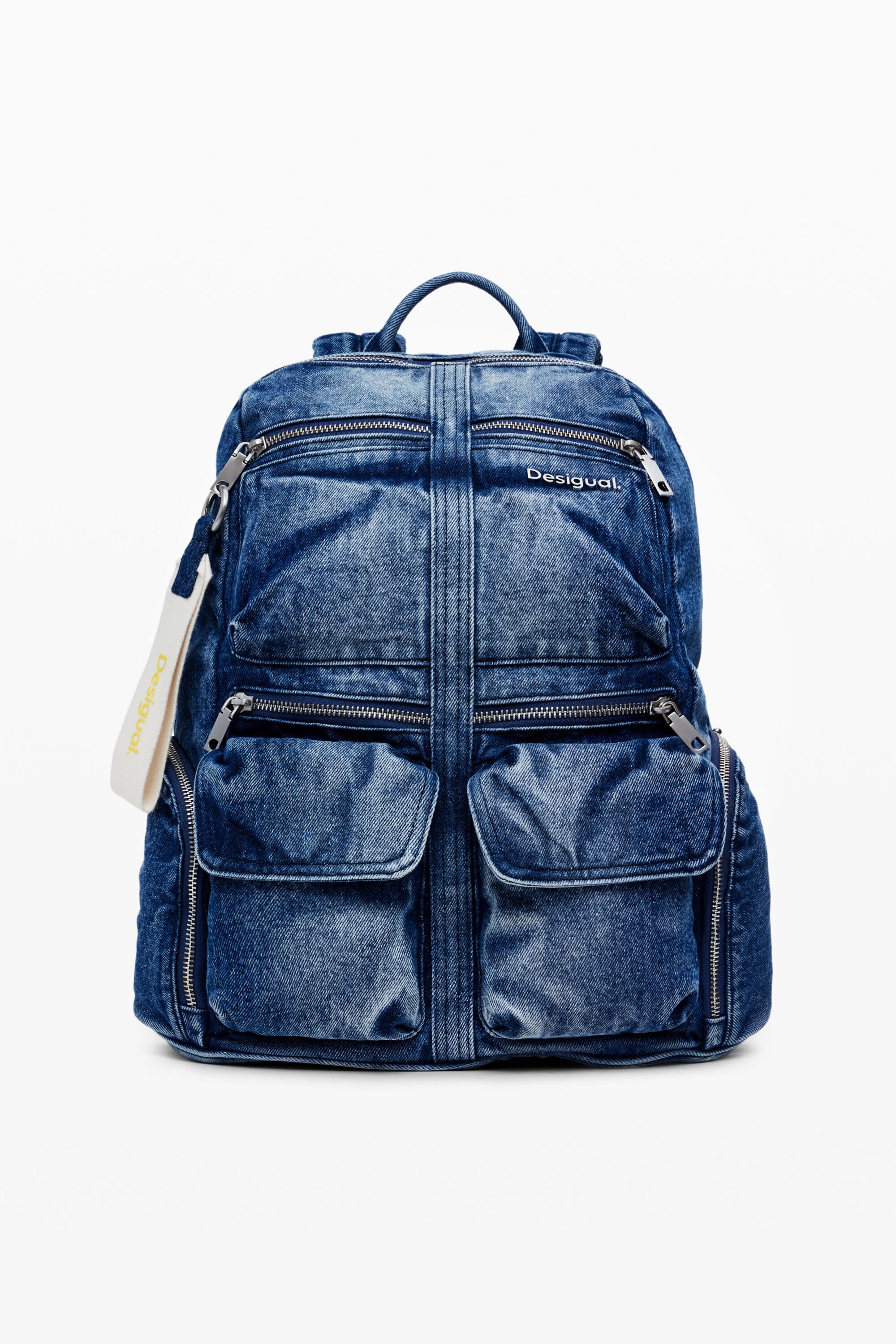 Desigual, Denim-Rucksack L, Damen, Baumwolle, Blau, U