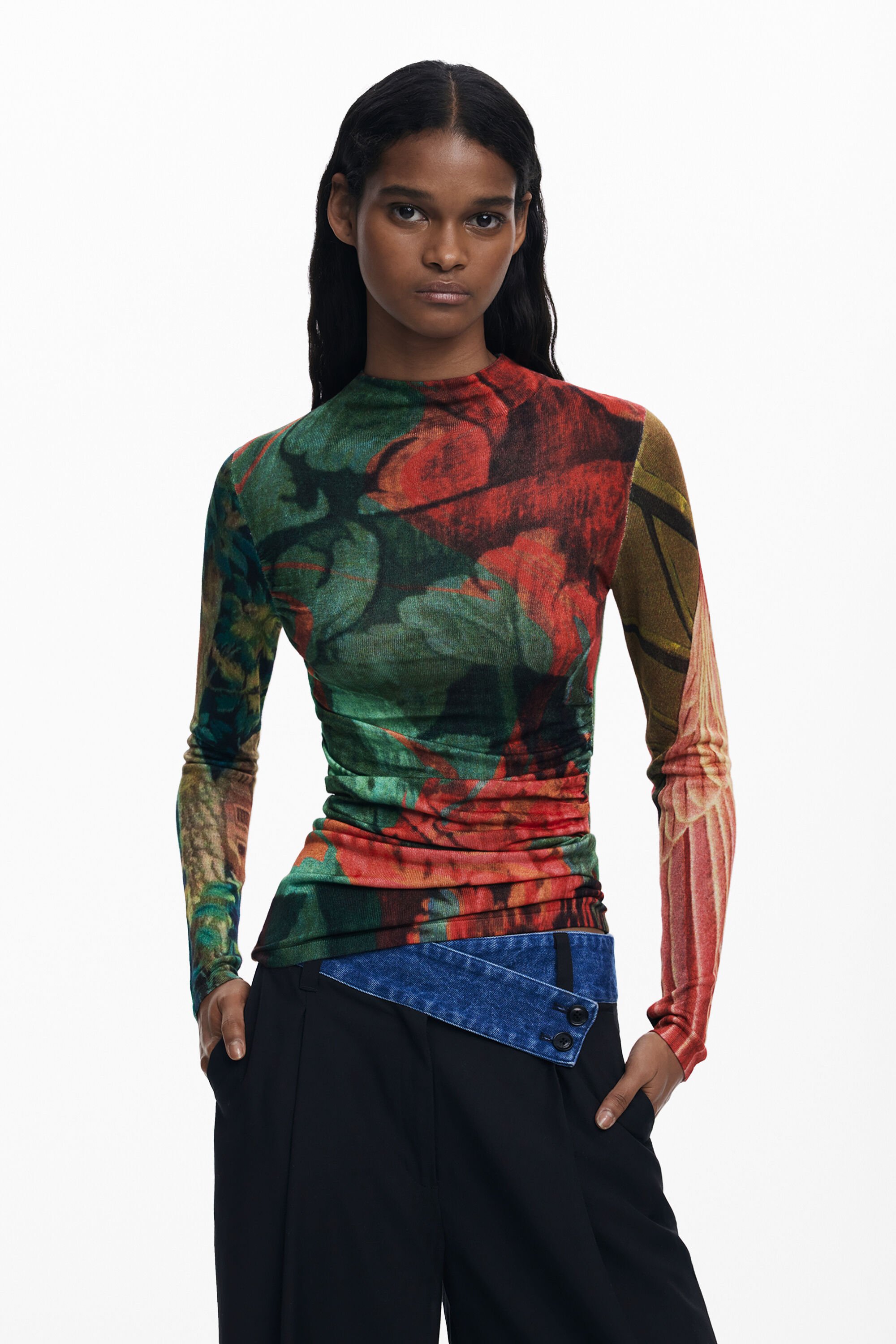 Desigual, Pullover entworfen von Mr. Christian Lacroix, Damen, Viskose, GrüN, L