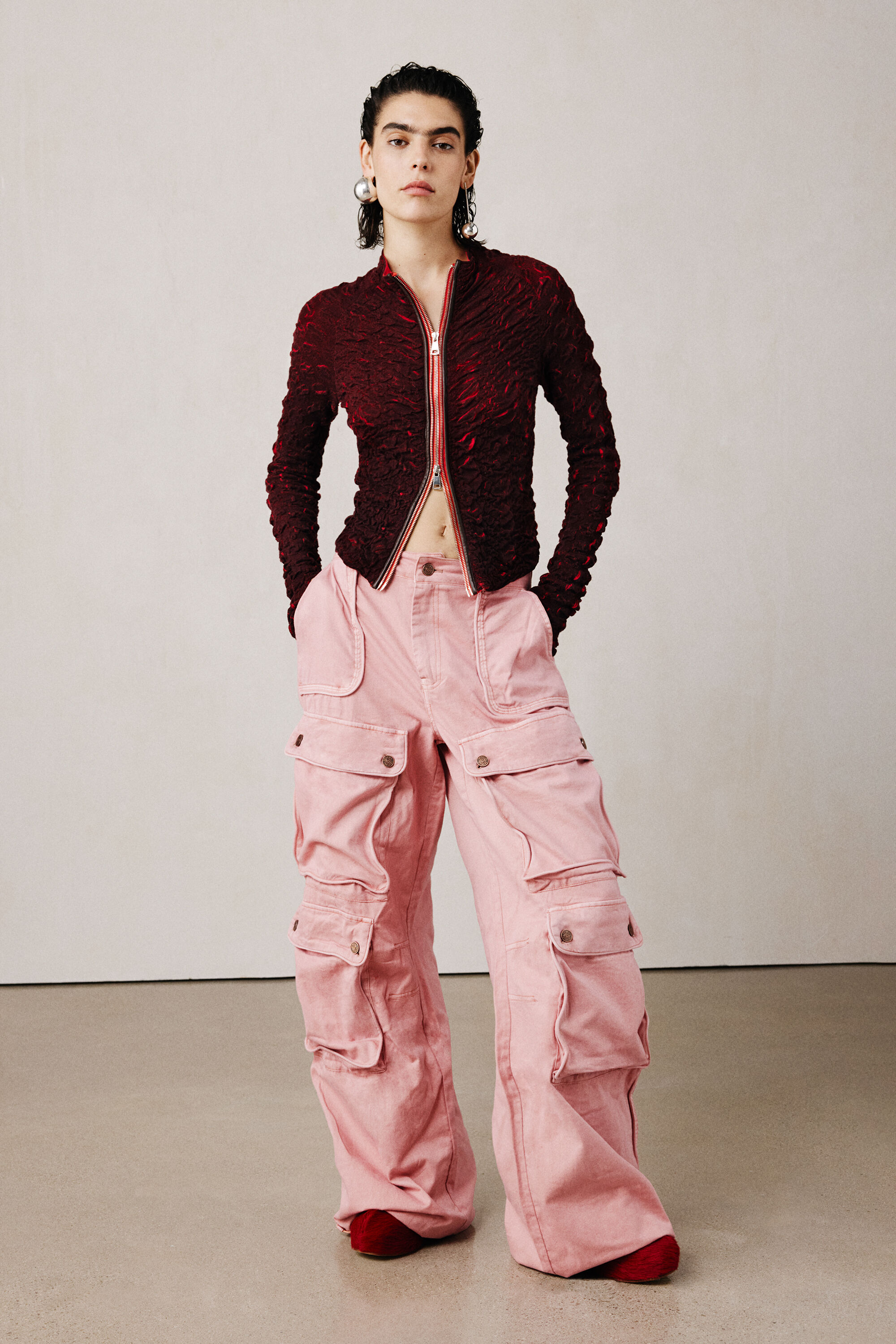 Desigual, Strukturierter Studio-Pullover, Damen, Rot, M