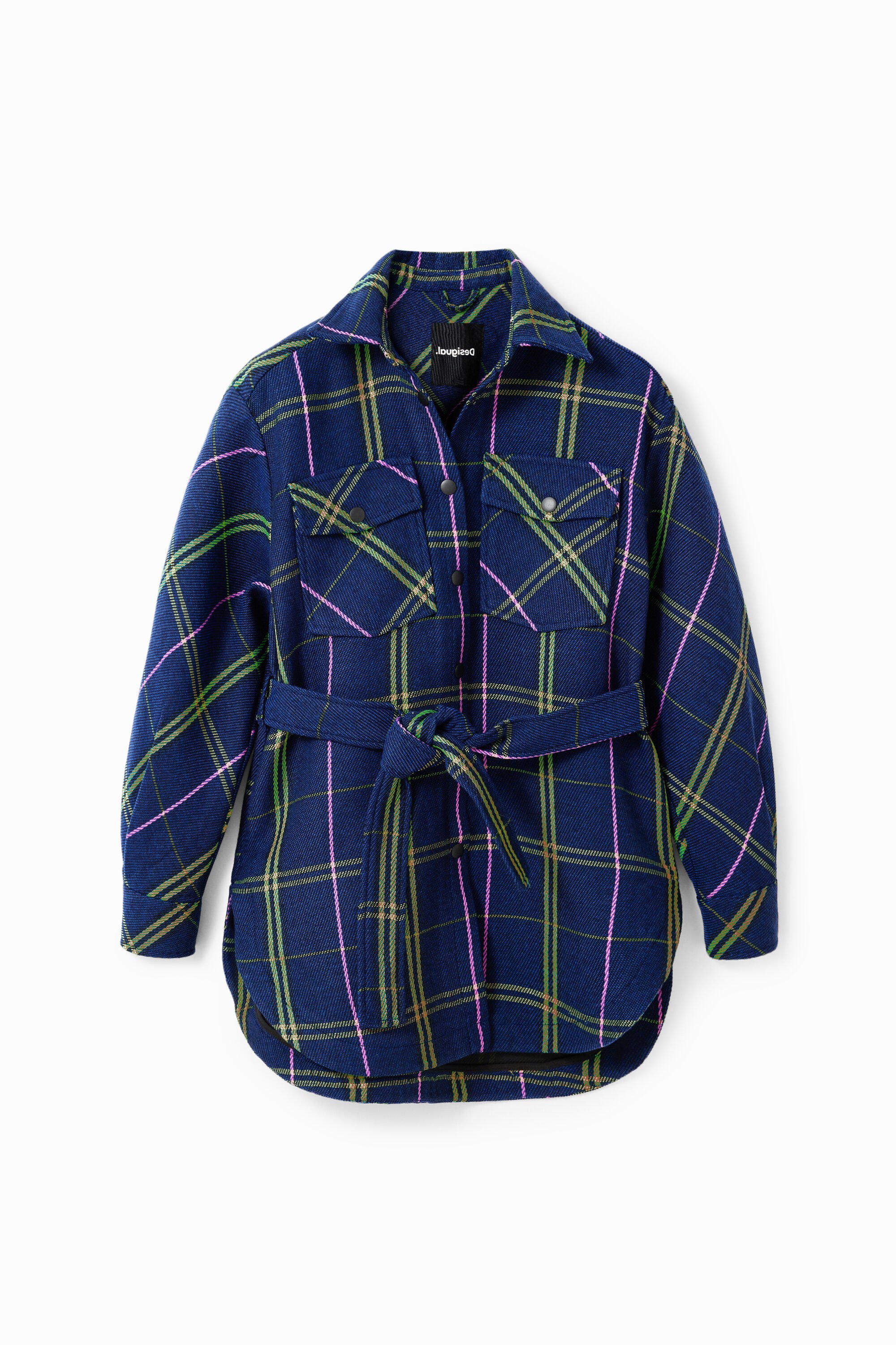 Desigual, Jacke Karos Überhemd, Blau, XS