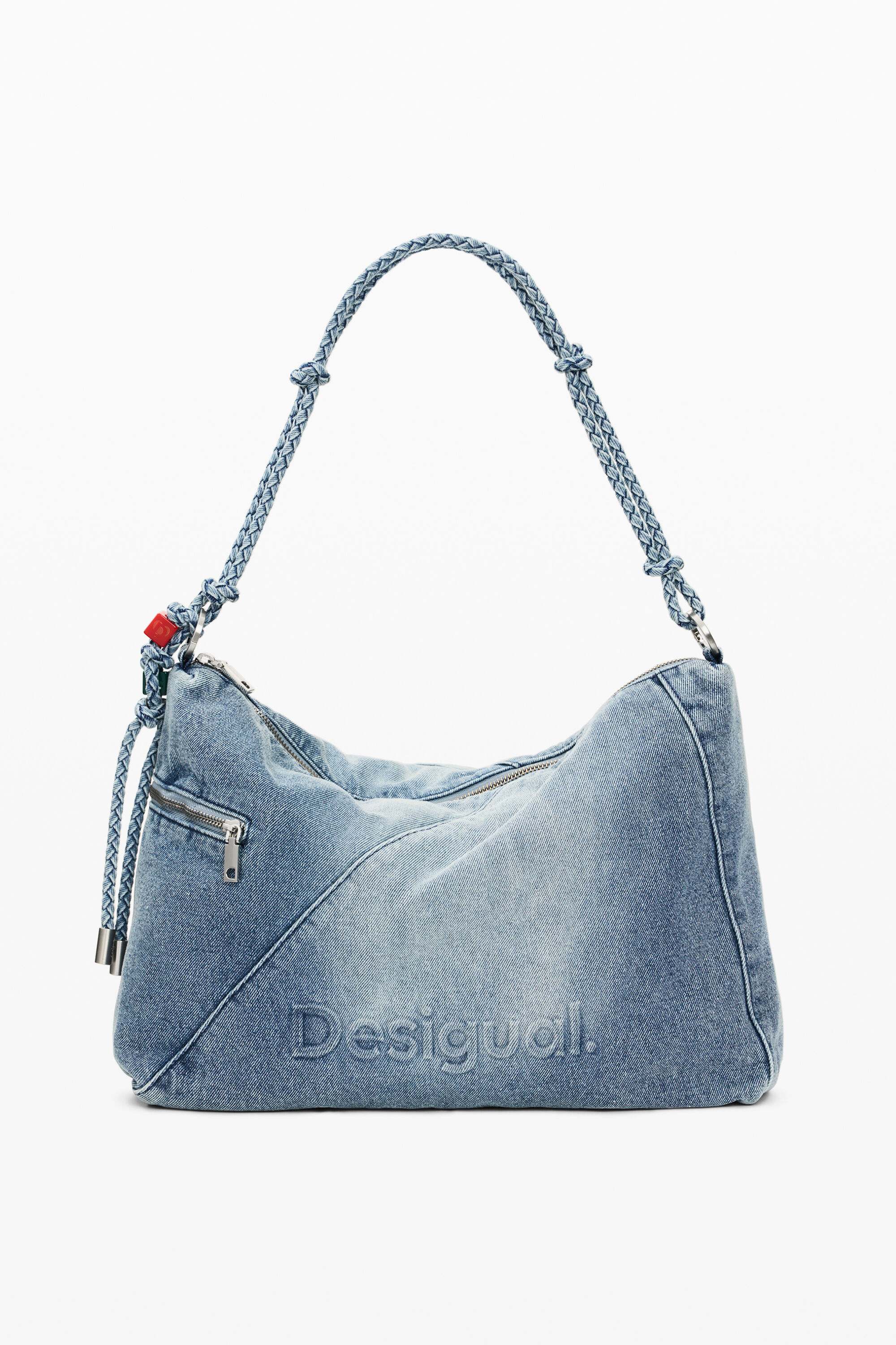 Desigual, Große Tasche Charms Denim, Damen, Blau, U