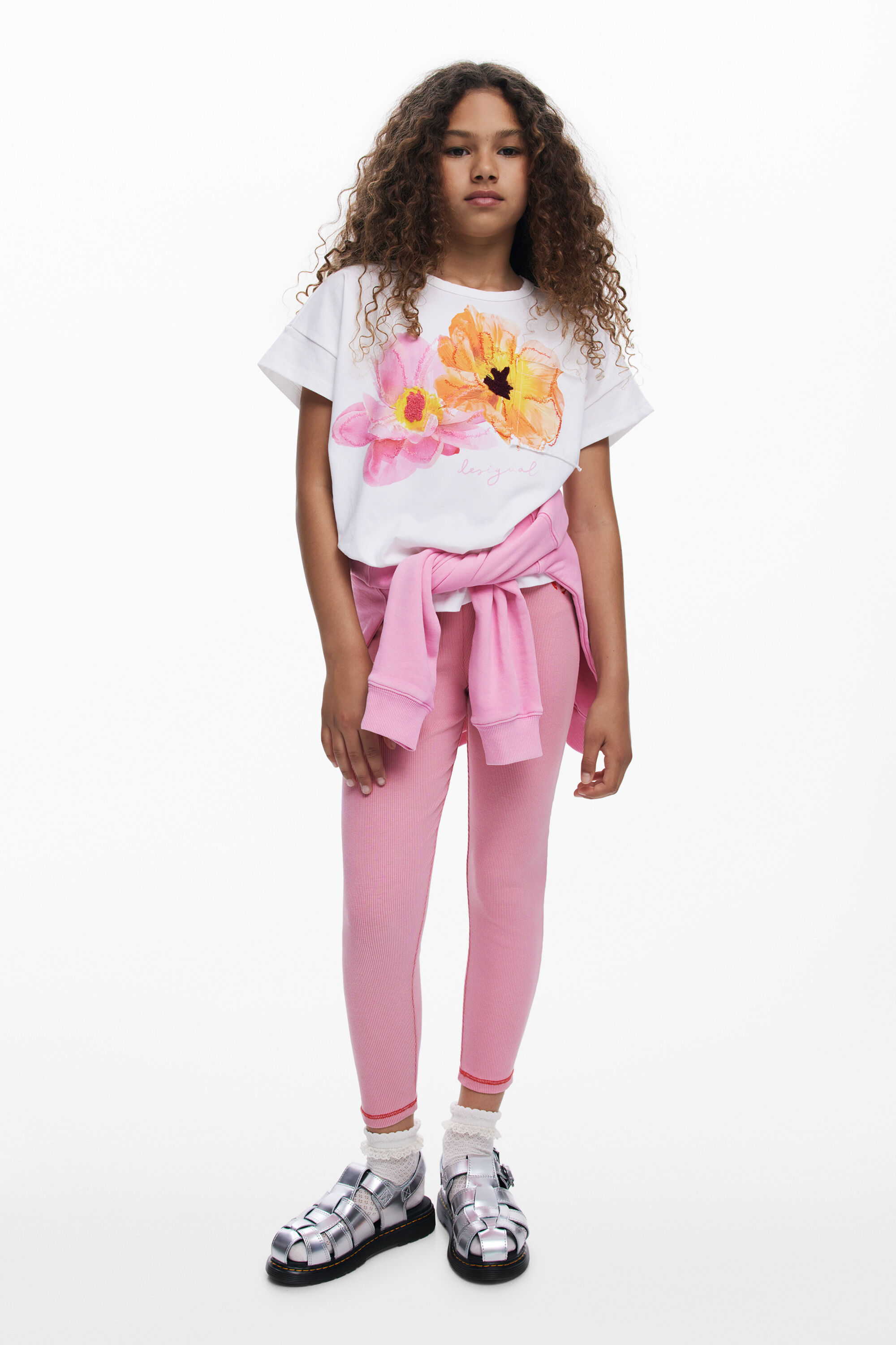 Desigual, Leggings nähte, Kinder, Baumwolle, Rot, 7/8