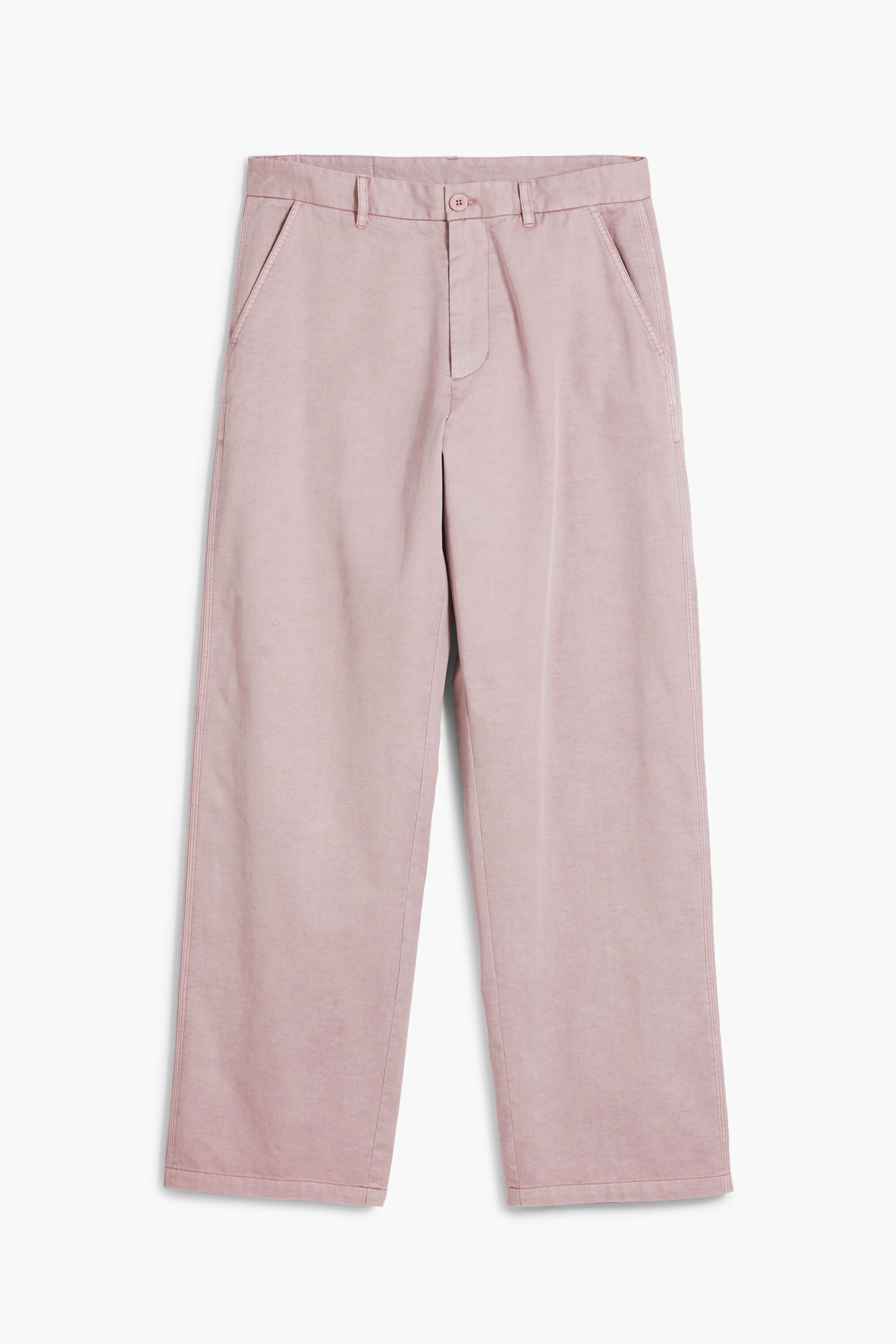 Desigual, Lange Hose mit Steppnähten, Herren, Baumwolle, Rot, 38