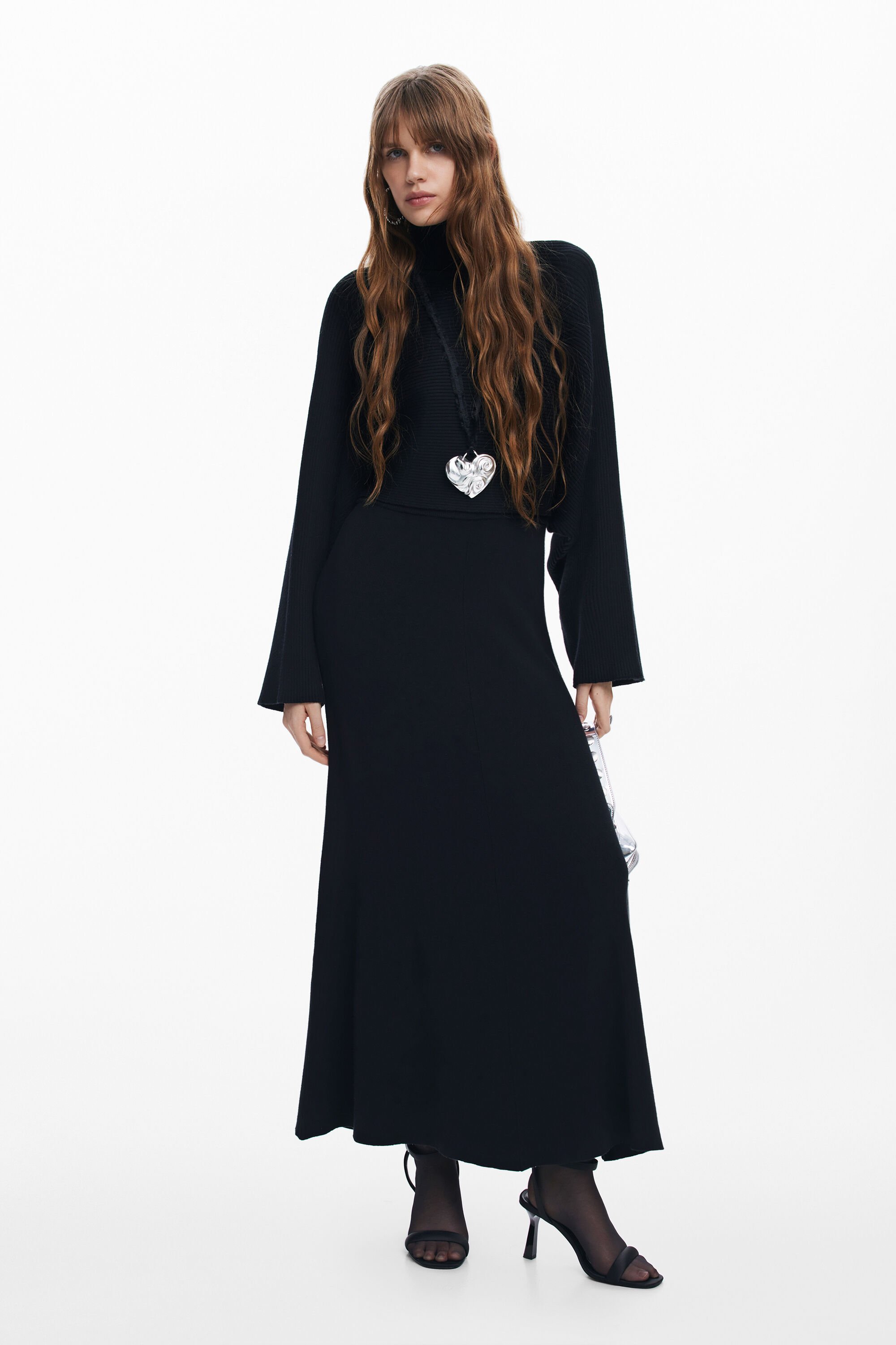 Desigual, 2-in-1 Kleid einfarbig, Damen, Schwarz, M