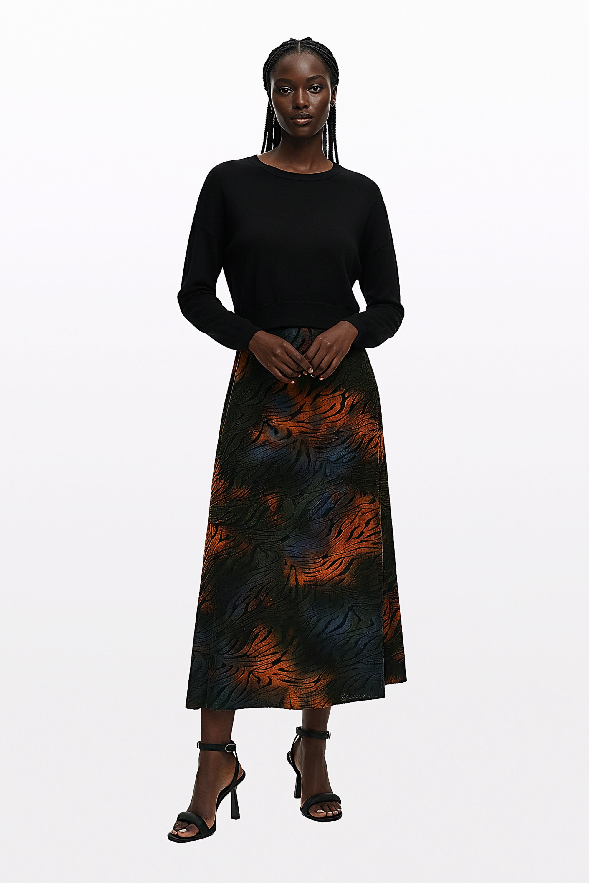 Desigual, 2-in-1-Kleid mit Animal-Print, Damen, GrüN, S