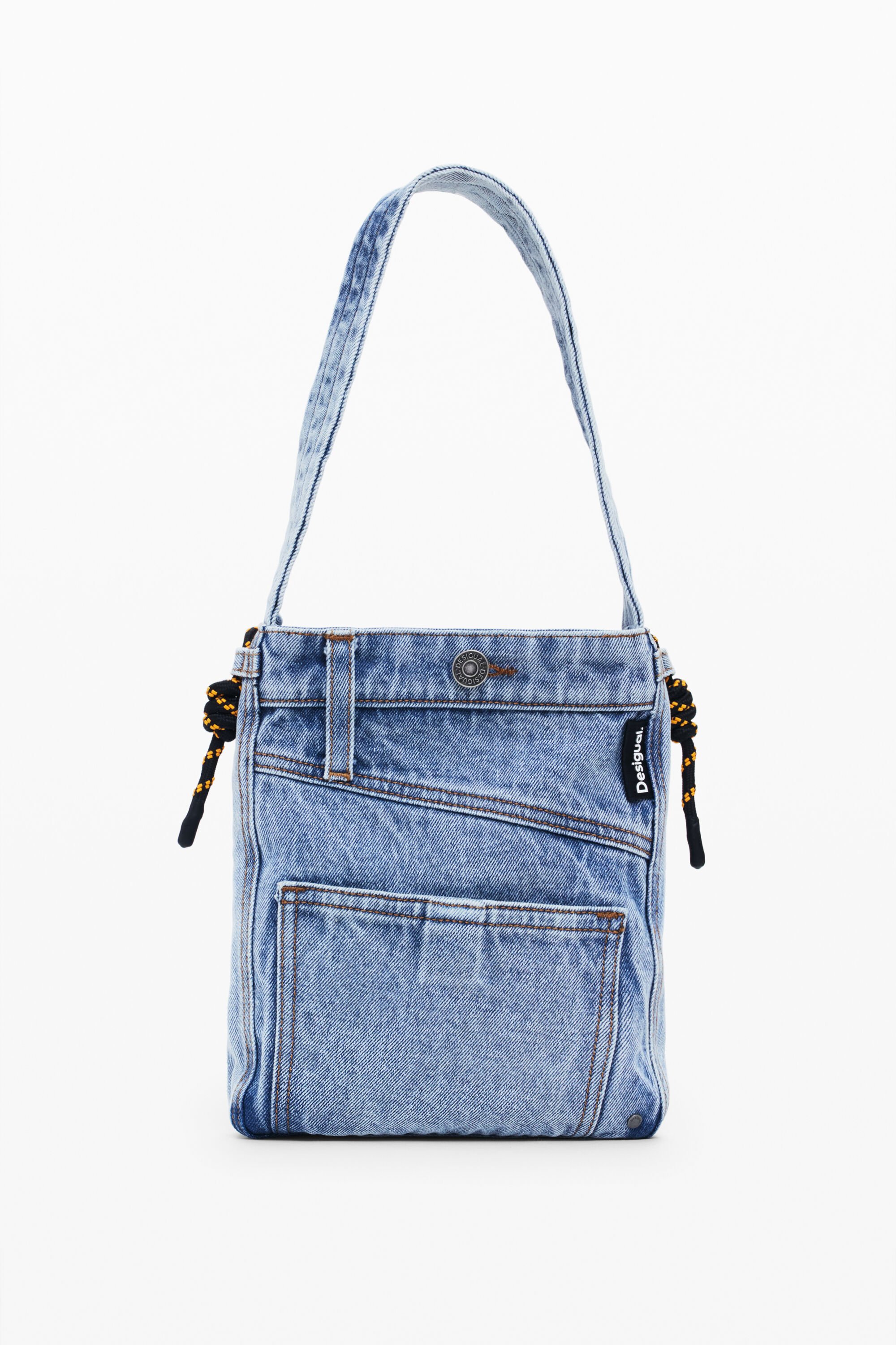 Desigual, Mittlere Denim-Tote-Tasche, Damen, Baumwolle, Blau, U