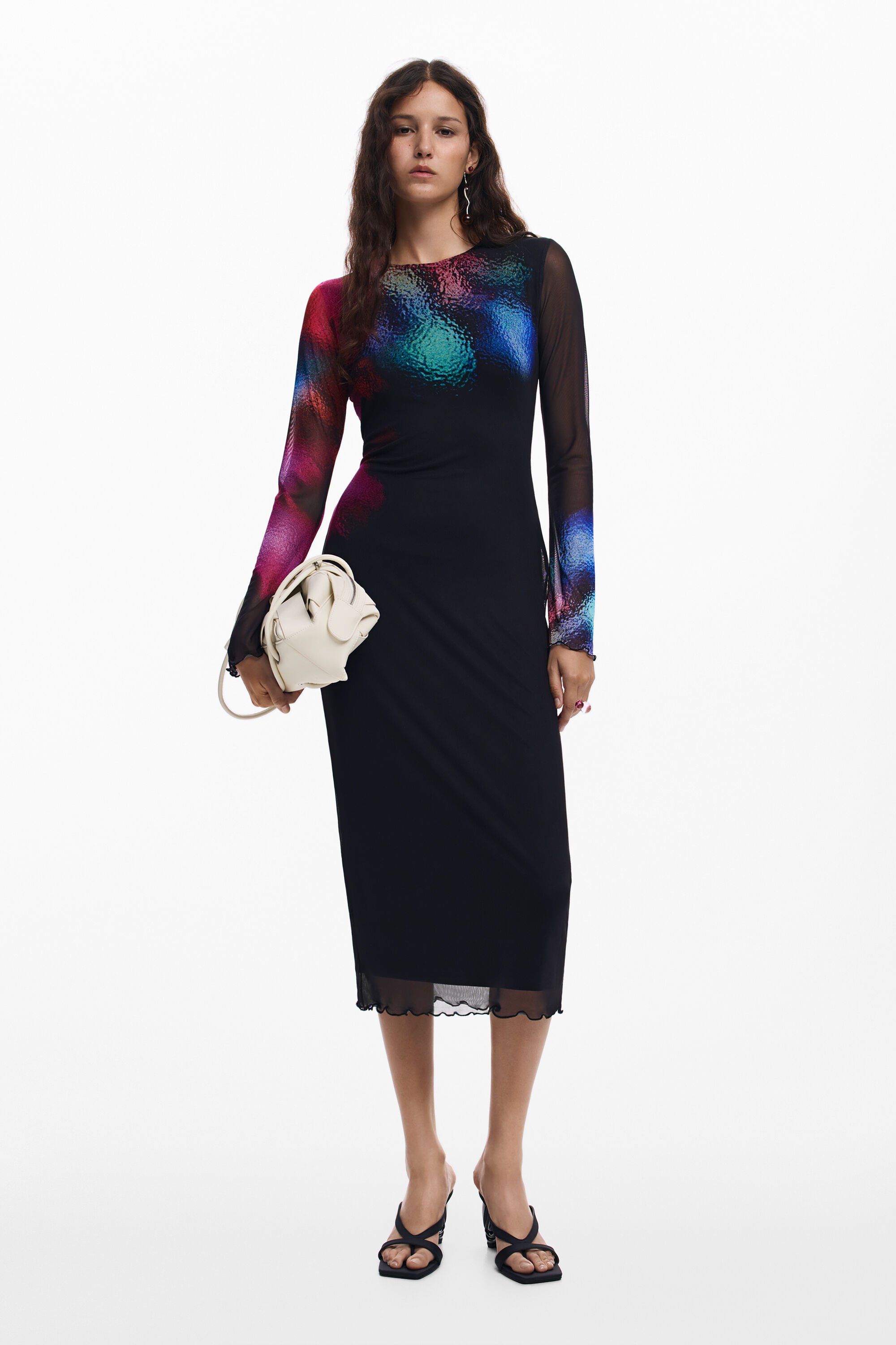 Desigual, Kleid entworfen von M. Christian Lacroix, Damen, Polyester, Schwarz, S