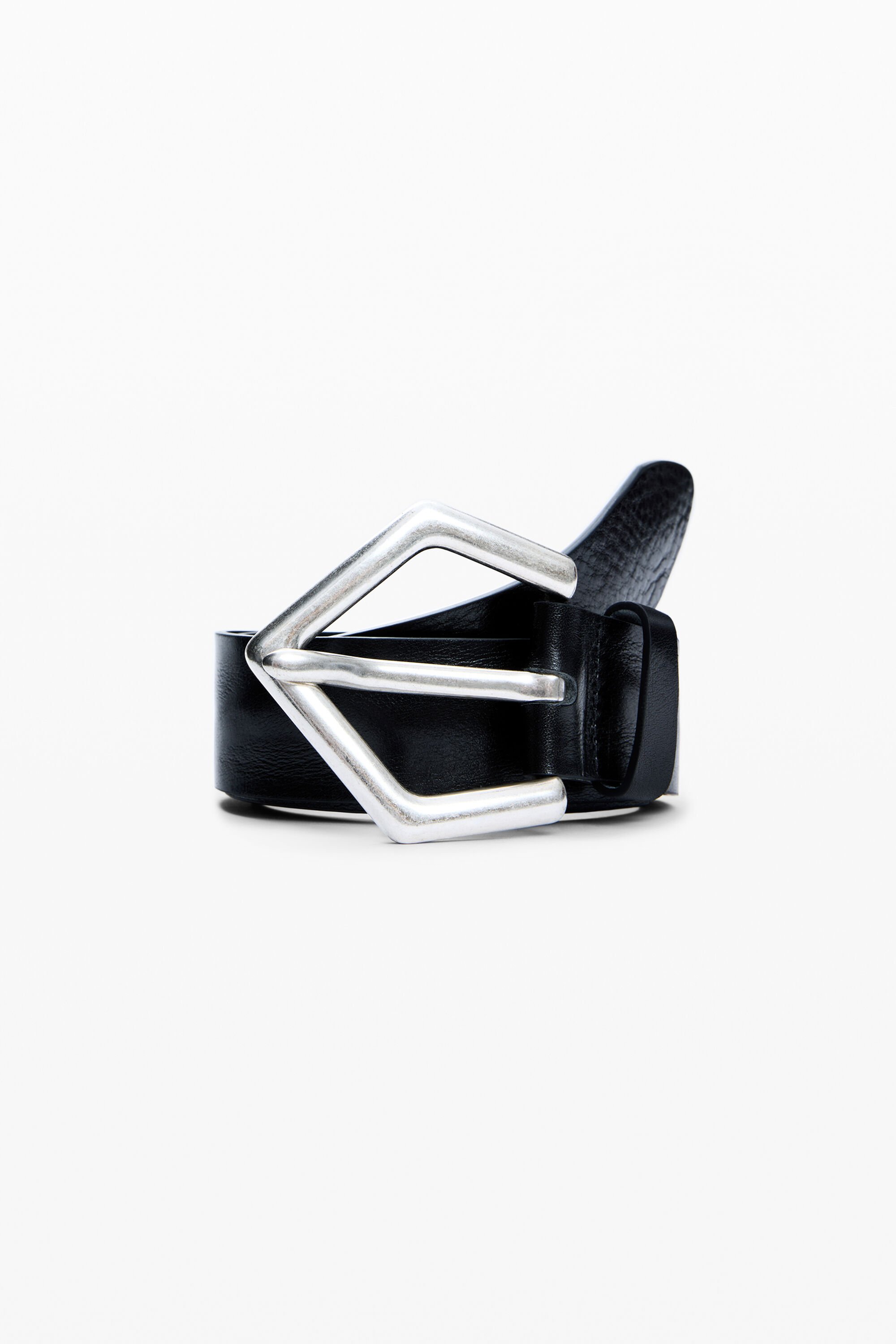 Desigual, BREITER LEDERGÜRTEL, Damen, Cow Leather, Schwarz, 90