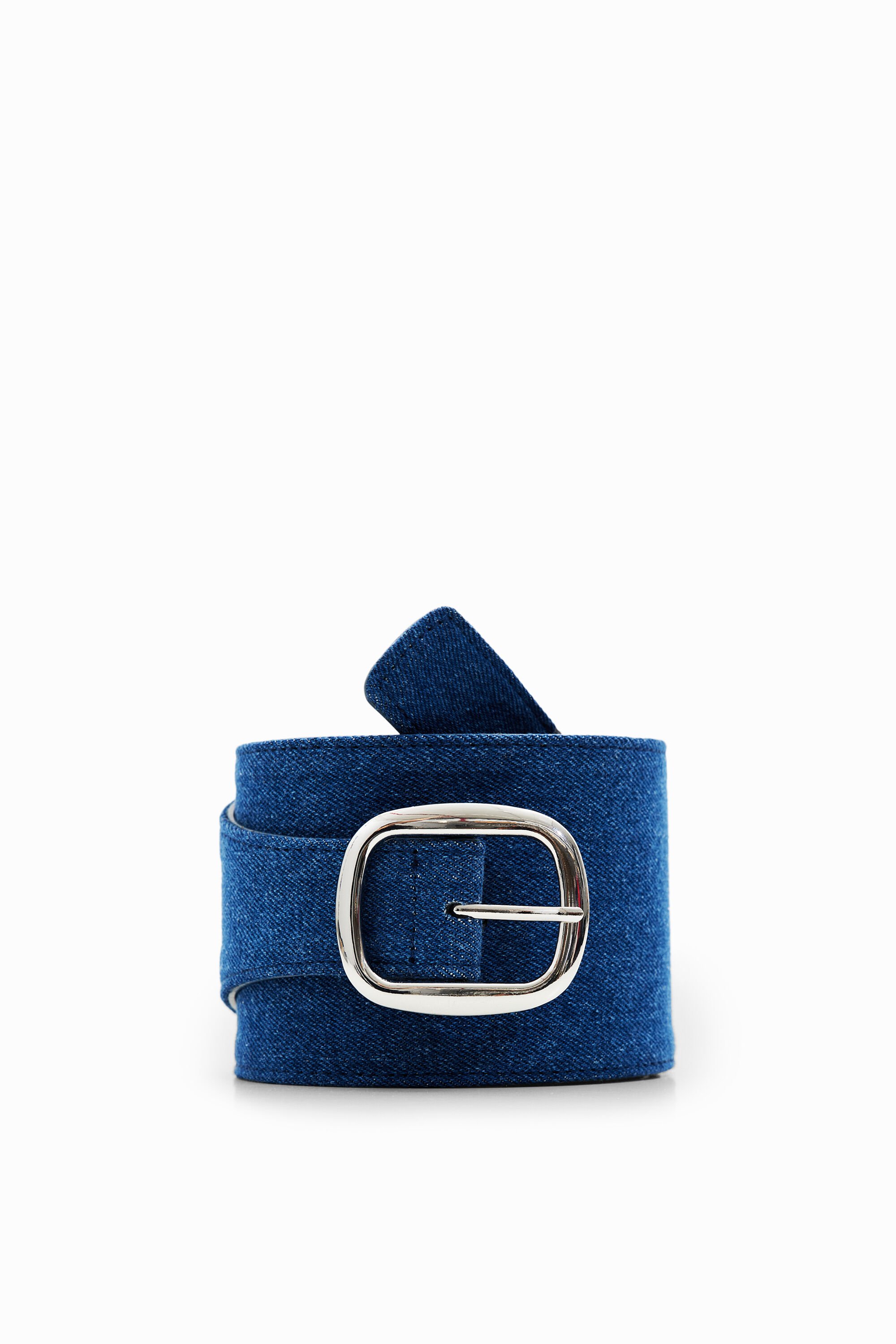 Desigual, Gürtel Korsage Denim, Baumwolle, Blau, 90