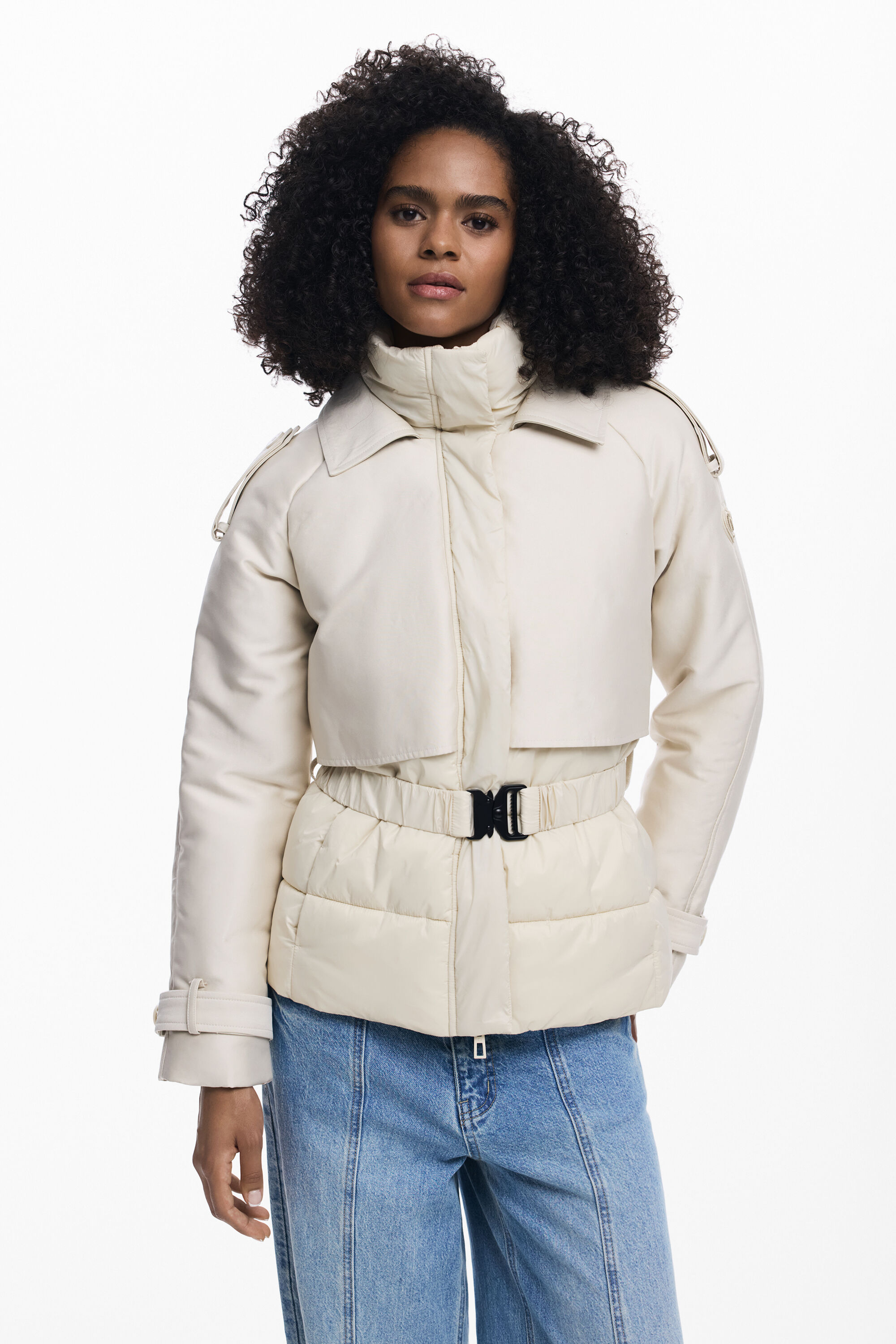 Desigual, Hybrid-Steppmantel, Damen, Braun, XS