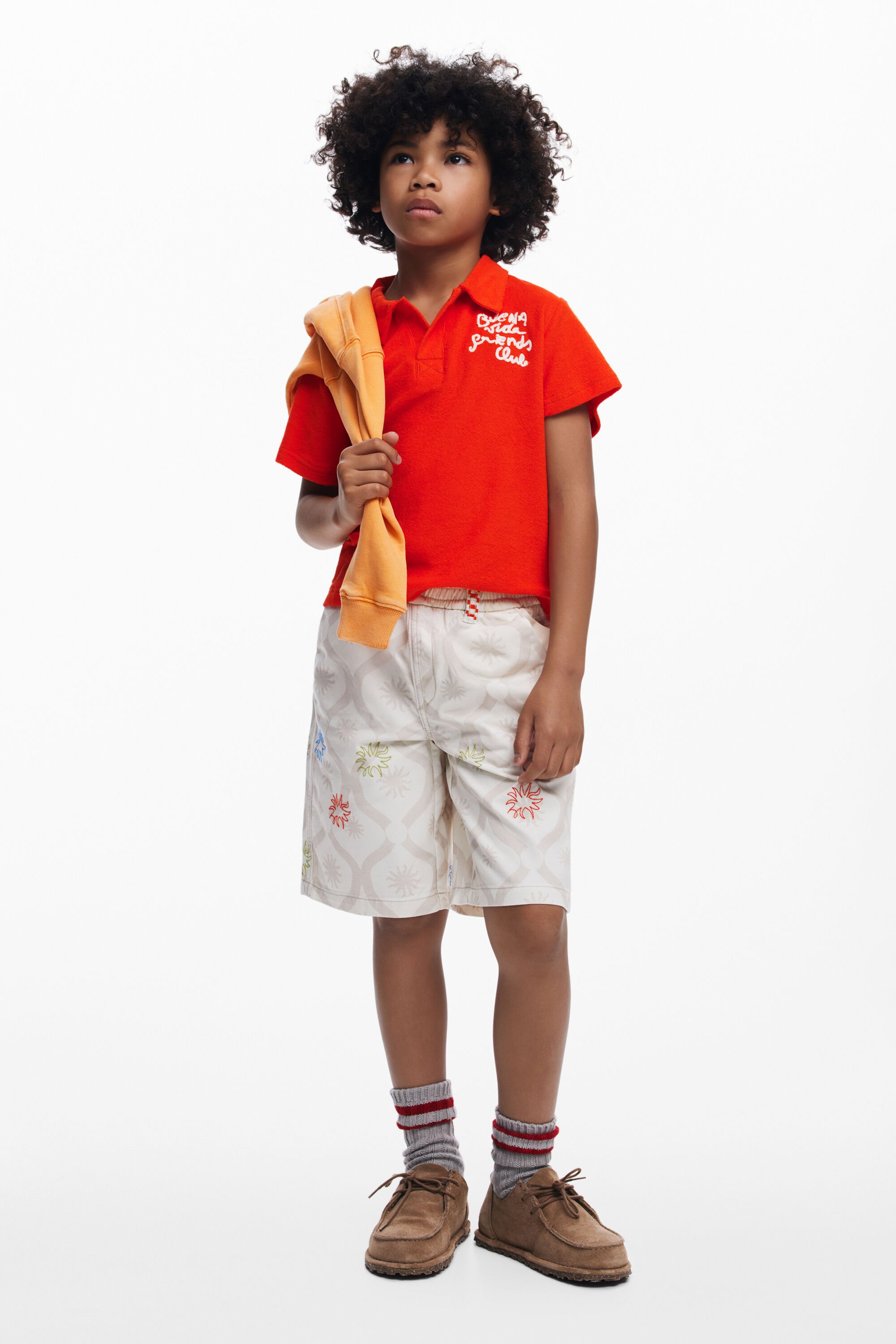 Desigual, Bermuda Soles, Kinder, Baumwolle, Weiß, 9/10