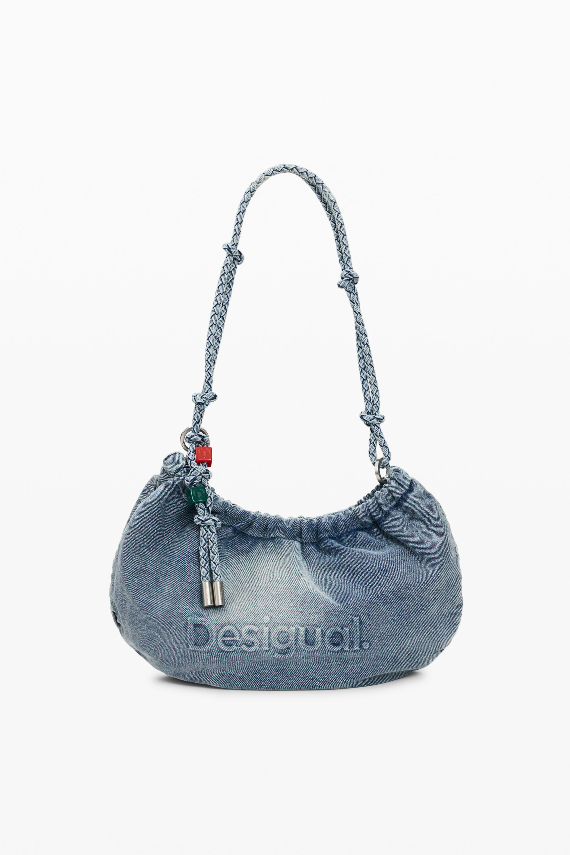Desigual, Ovalförmige mittelgroße Tasche mit Charms, Damen, Blau, U