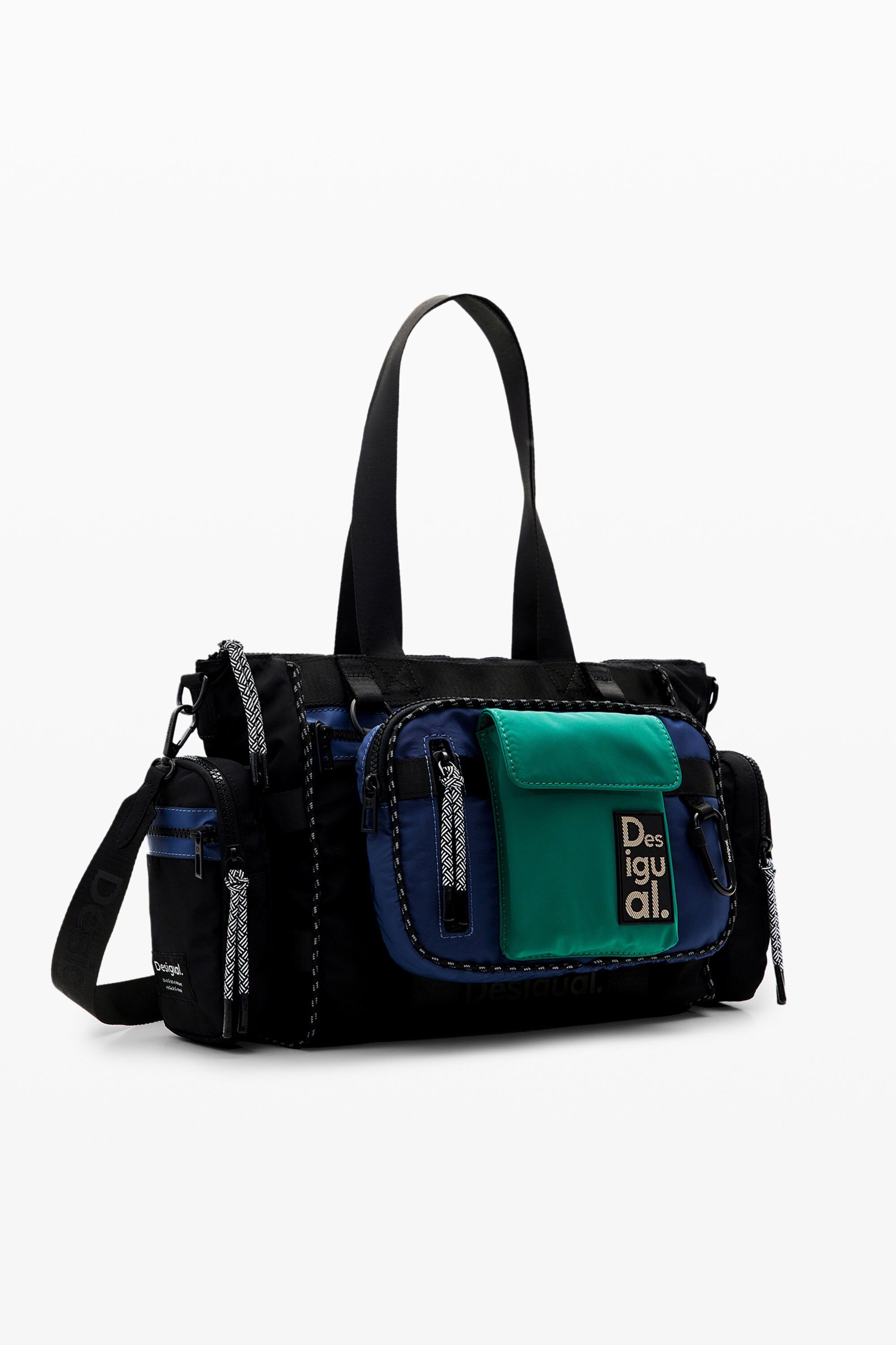 Desigual, Mittelgroße, vielseitig tragbare Tasche Voyager, Damen, Polyester, Blau, U