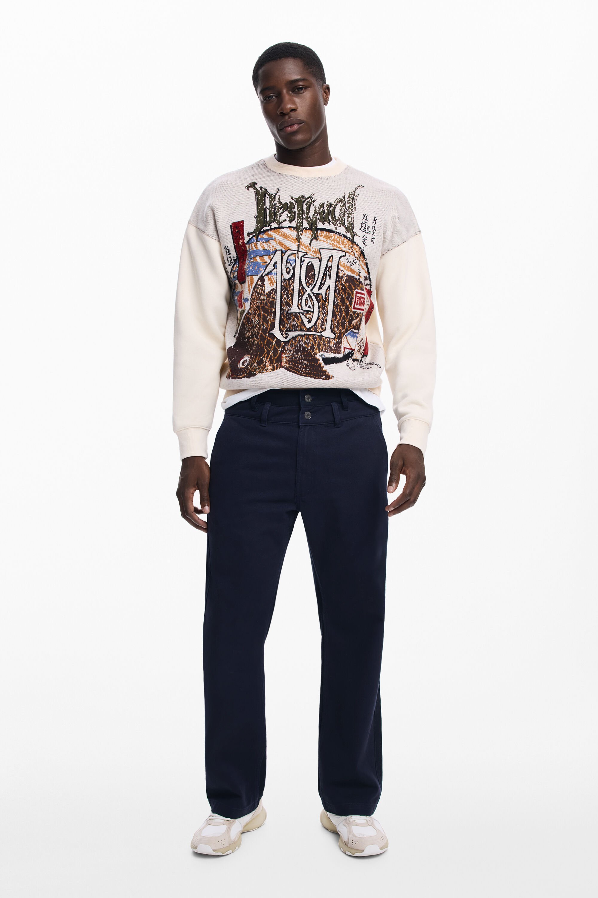 Desigual, Jeans mit doppeltem Bund, Herren, Baumwolle, Blau, 36