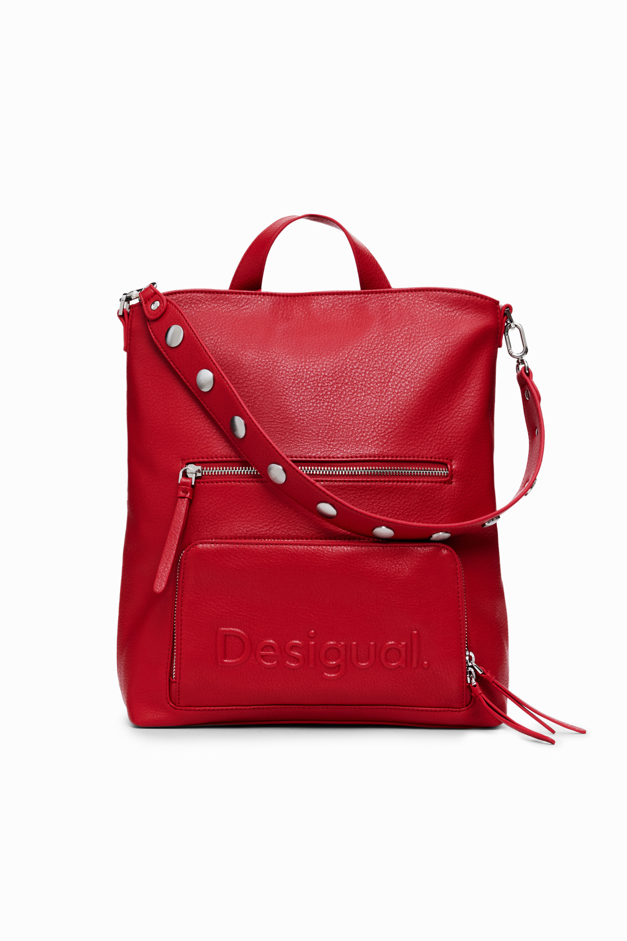 Desigual, Rucksack S Logo, Polyurethan, Rot, U
