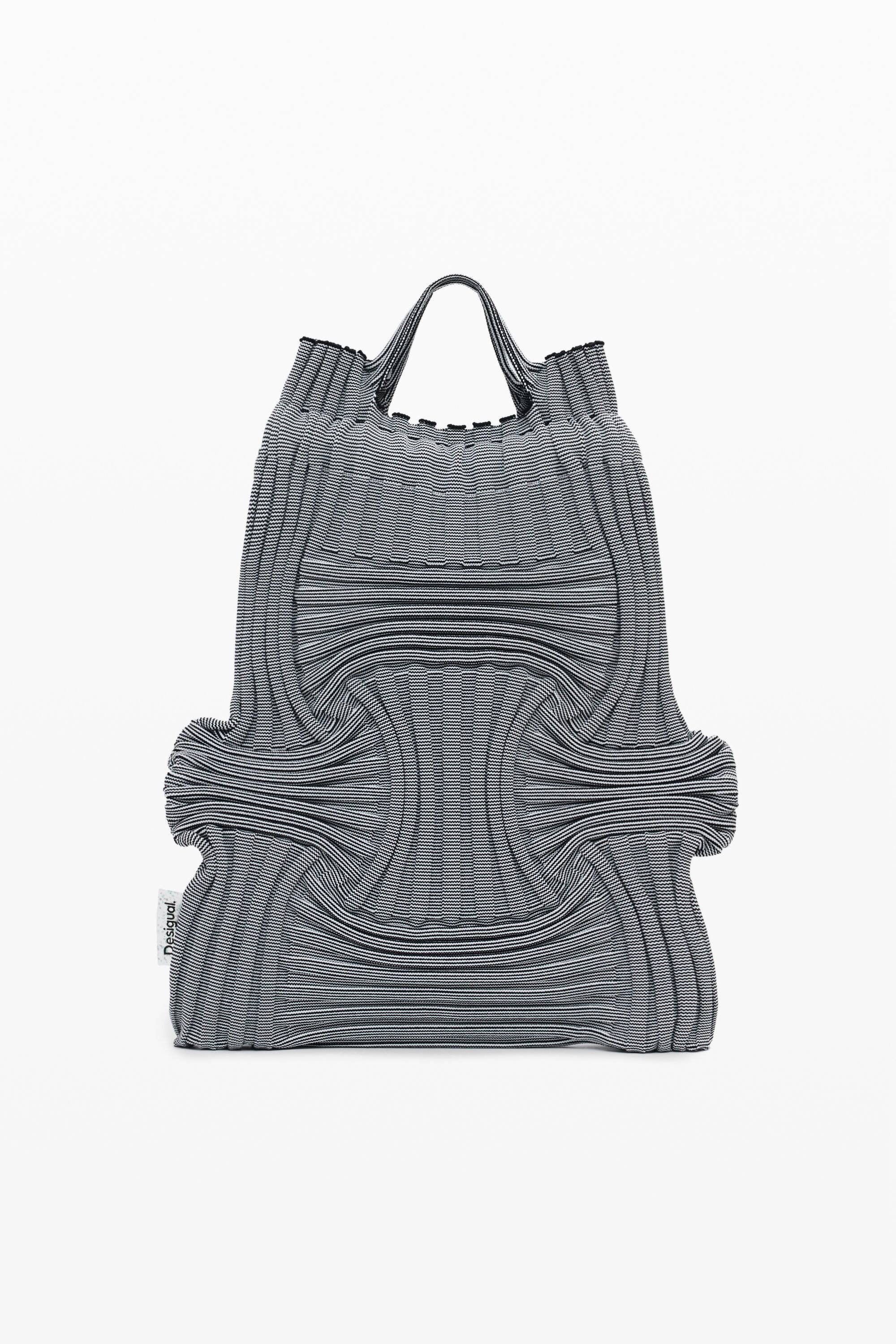 Desigual, Gerüschter mittelgroßer Rucksack, Damen, Polyester, Schwarz, U