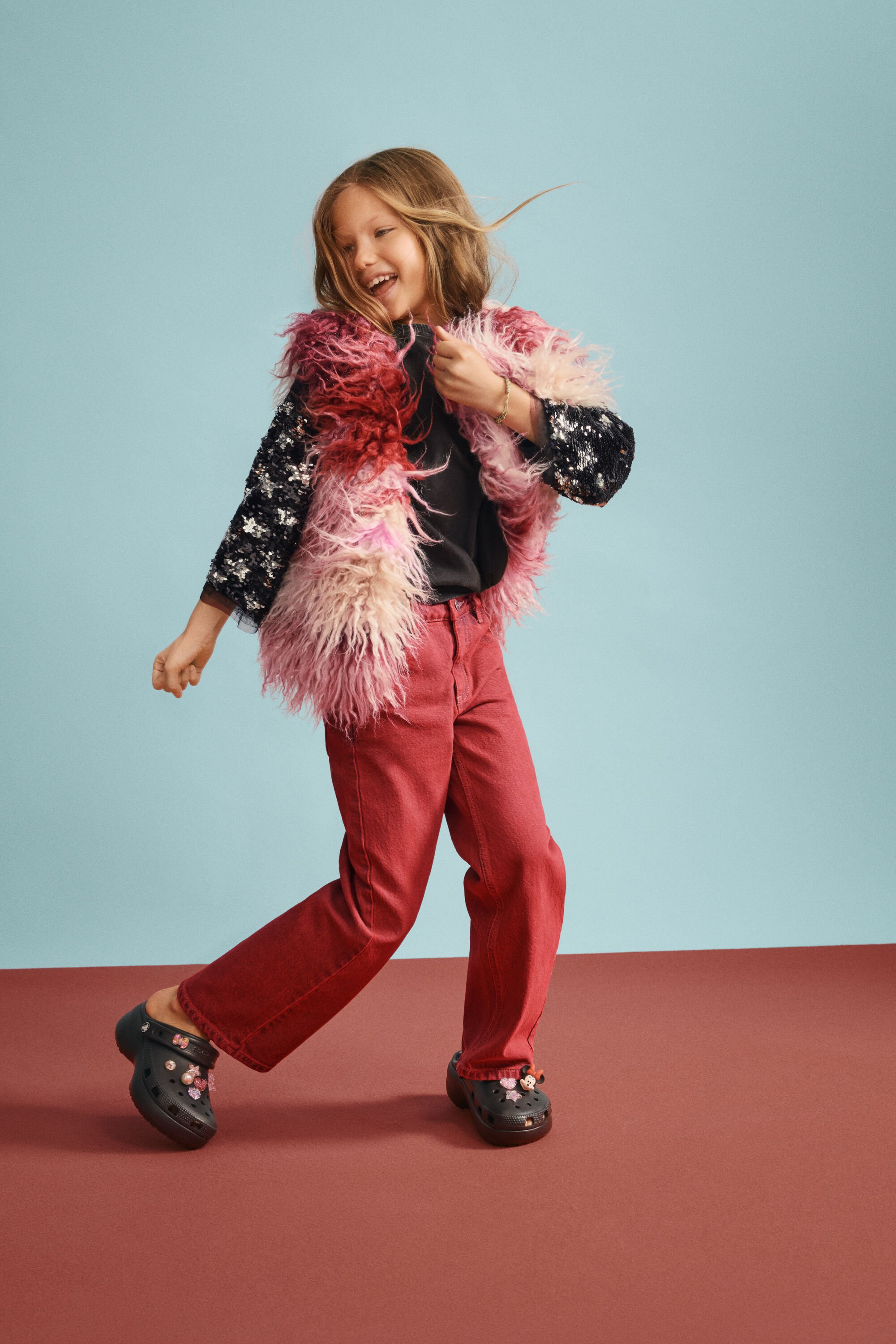 Desigual, Aquarellfellweste, Kinder, Rot, 11/12