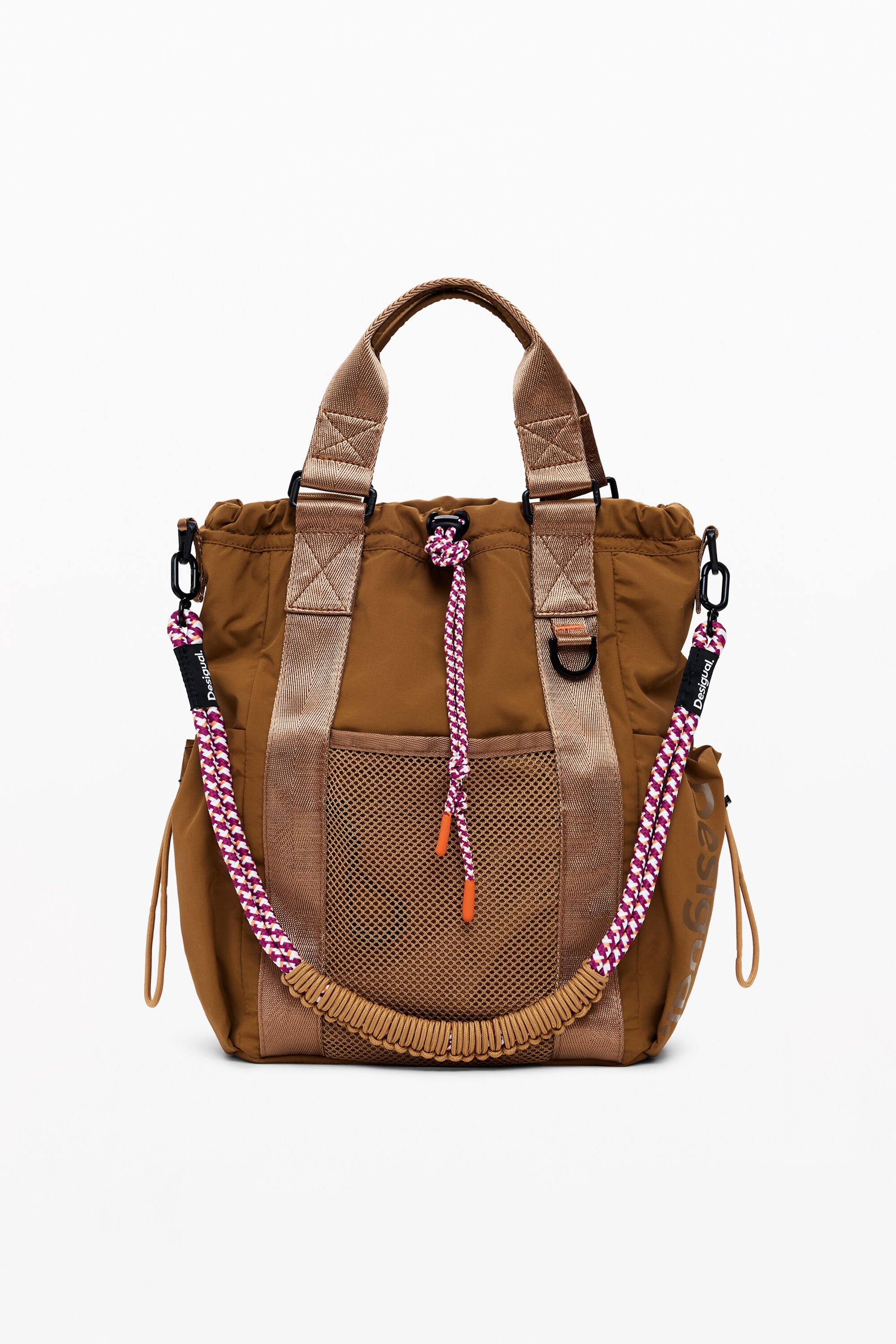 Desigual, Mehrpositionsrucksack mit Kordeln, Damen, Polyamid, Rot, U