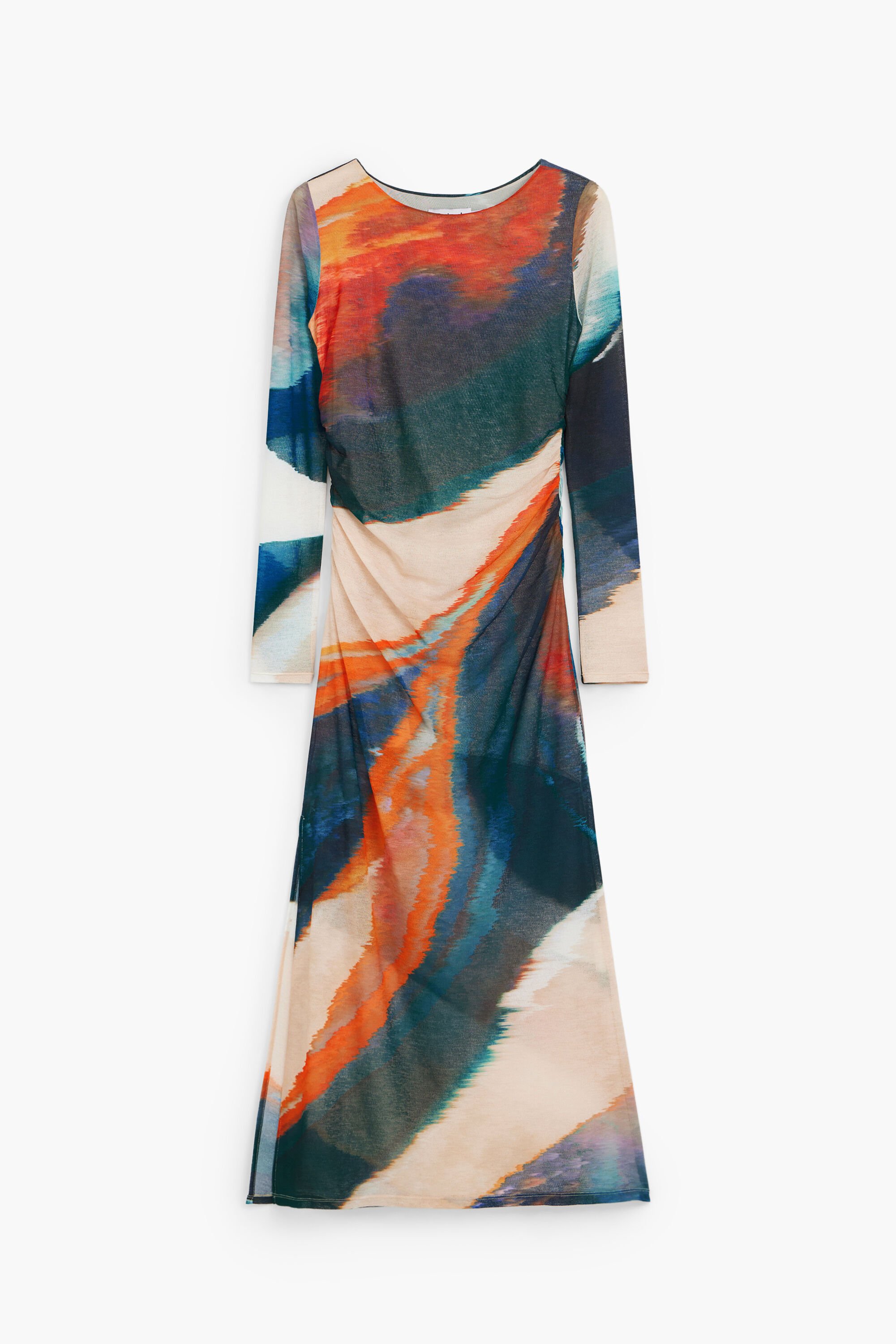 Desigual, Bedrucktes Kleid, Damen, Polyester, GrüN, S