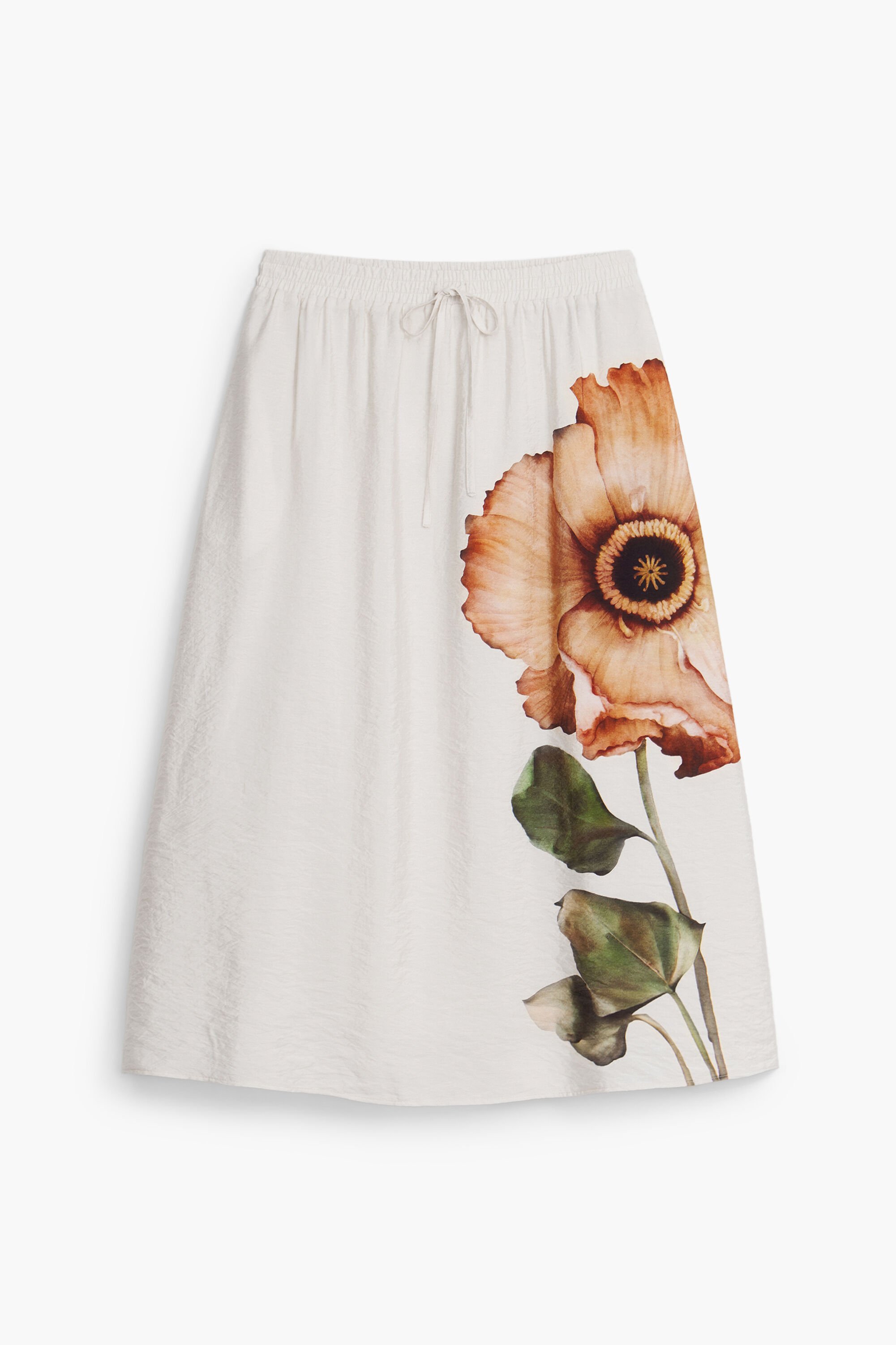 Desigual, Midirock mit Blumenmuster, Damen, Schwarz, M