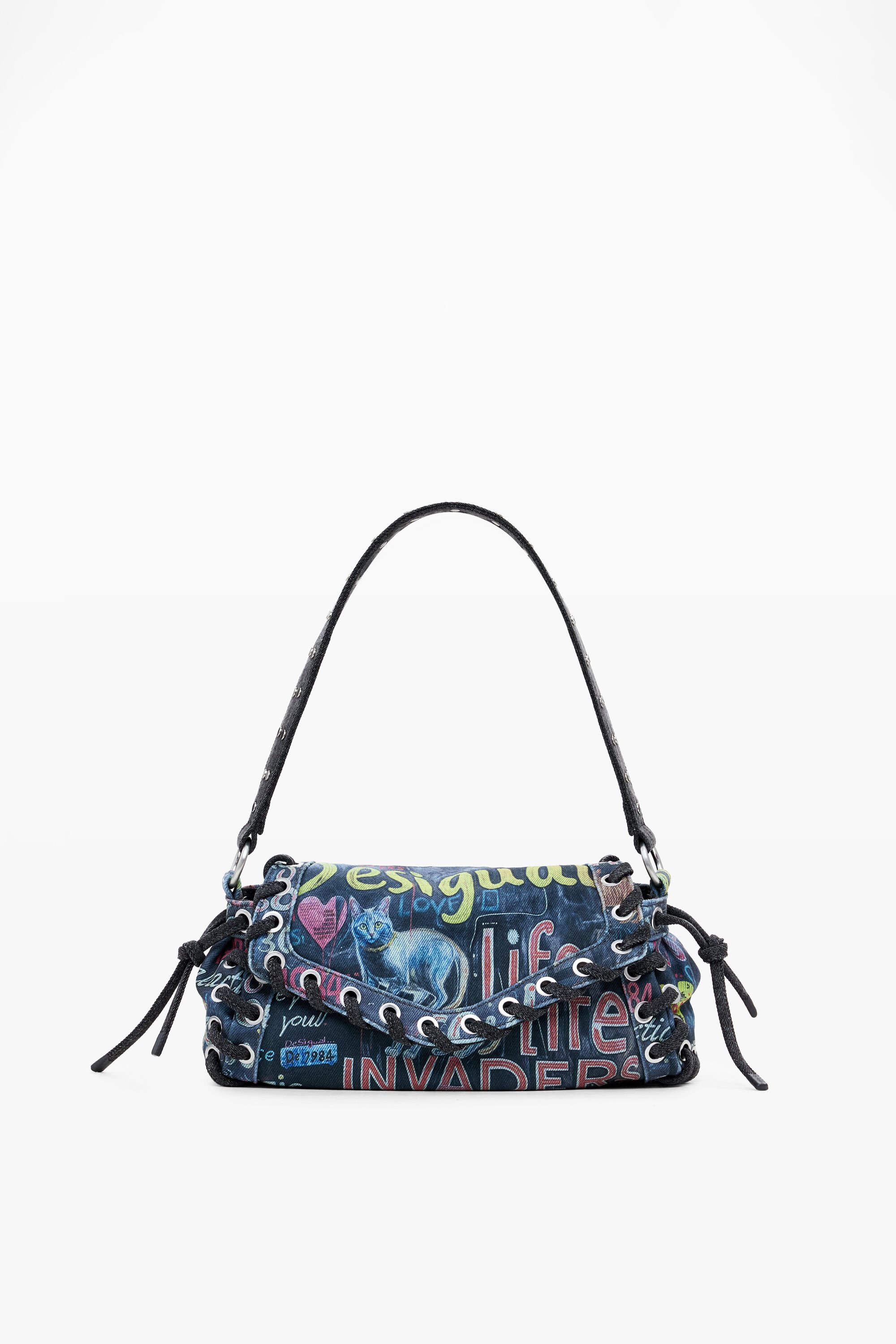Desigual, Mittlere Graffiti-Tasche, Damen, Baumwolle, U