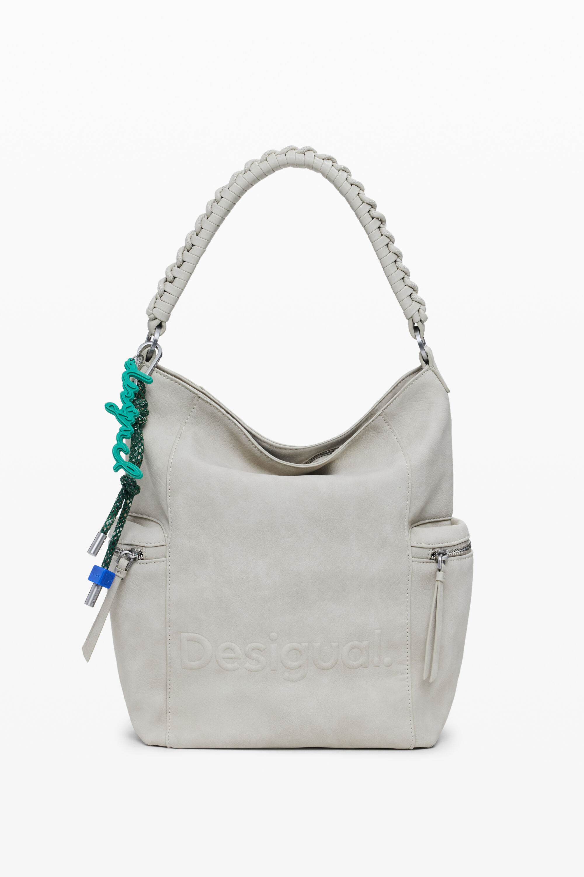 Desigual, Rucksack in Lederoptik mit großem Logo, Damen, Polyurethan, Braun, U