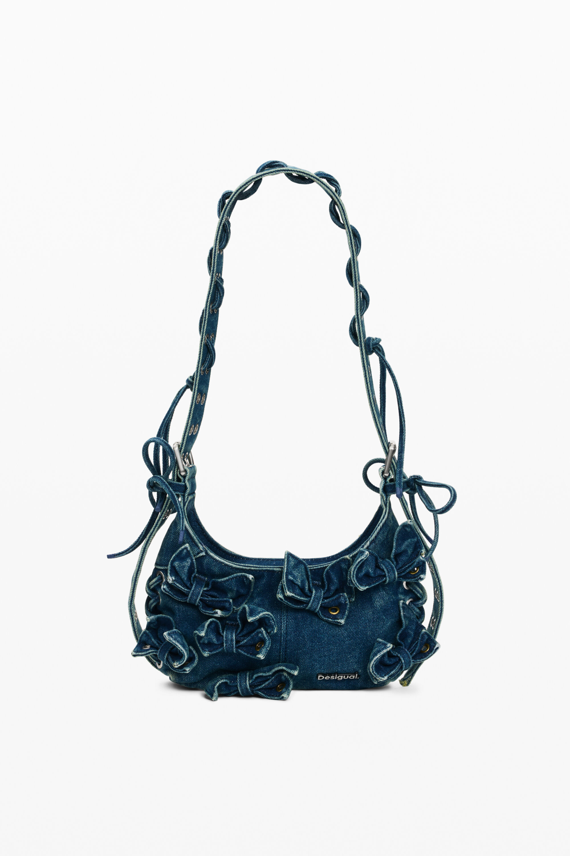 Desigual, Denim-Tasche mit Applikationen, Damen, Baumwolle, Blau, U