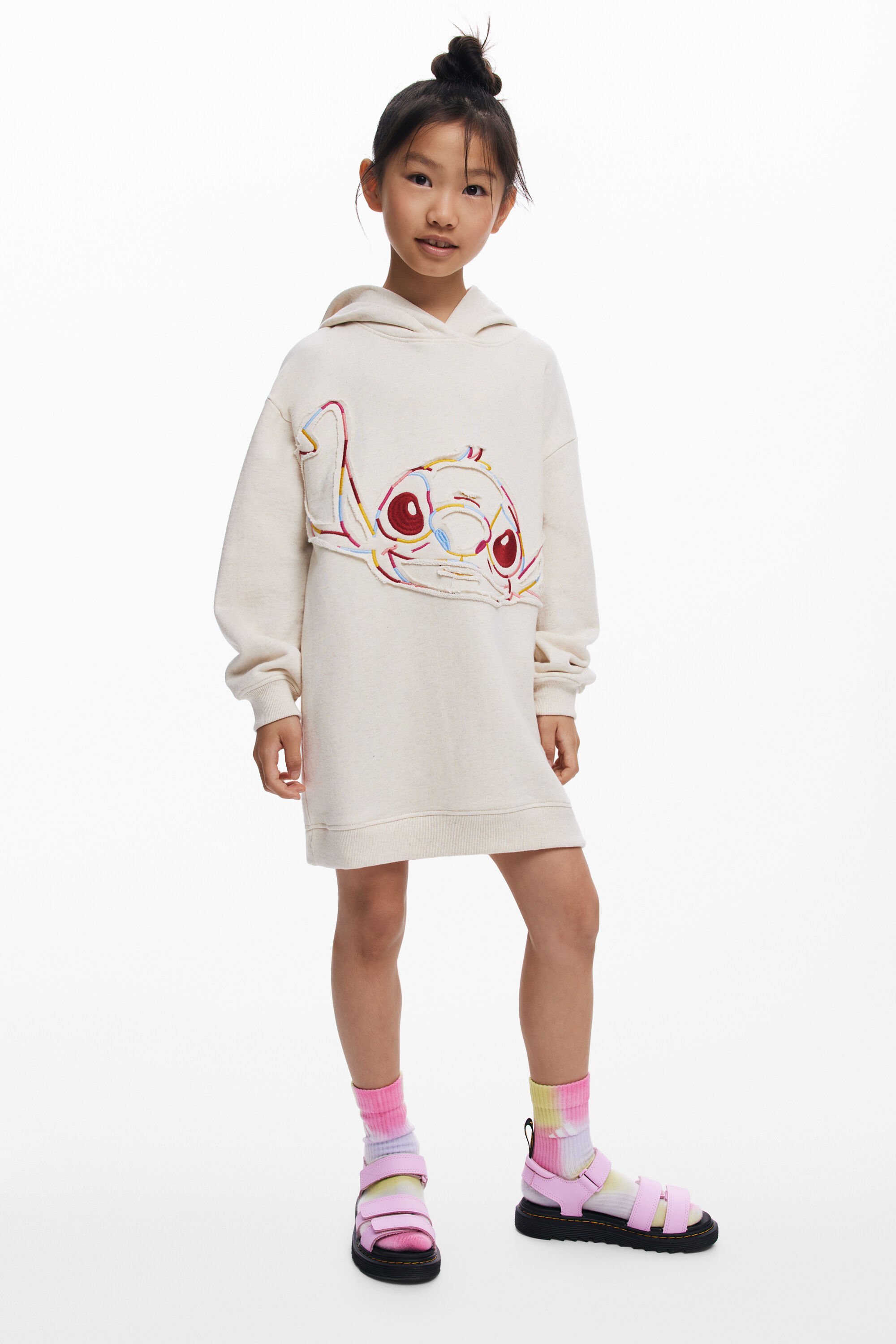 Desigual, Stich™ Sweatshirtkleid, Kinder, Baumwolle, Weiß, 11/12