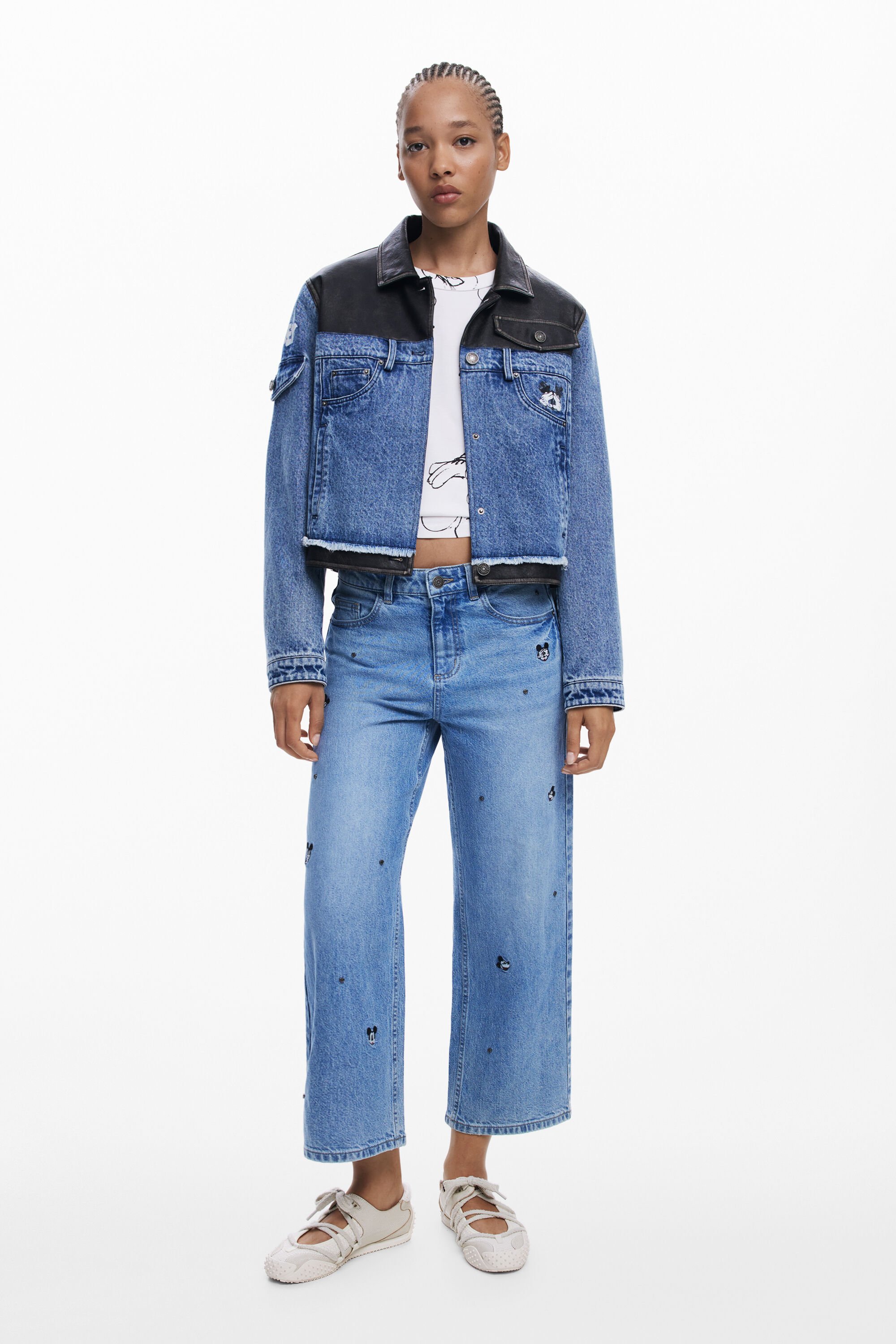 Desigual, Mikcey™-Culotte-Jeans, Damen, Baumwolle, Blau, 36