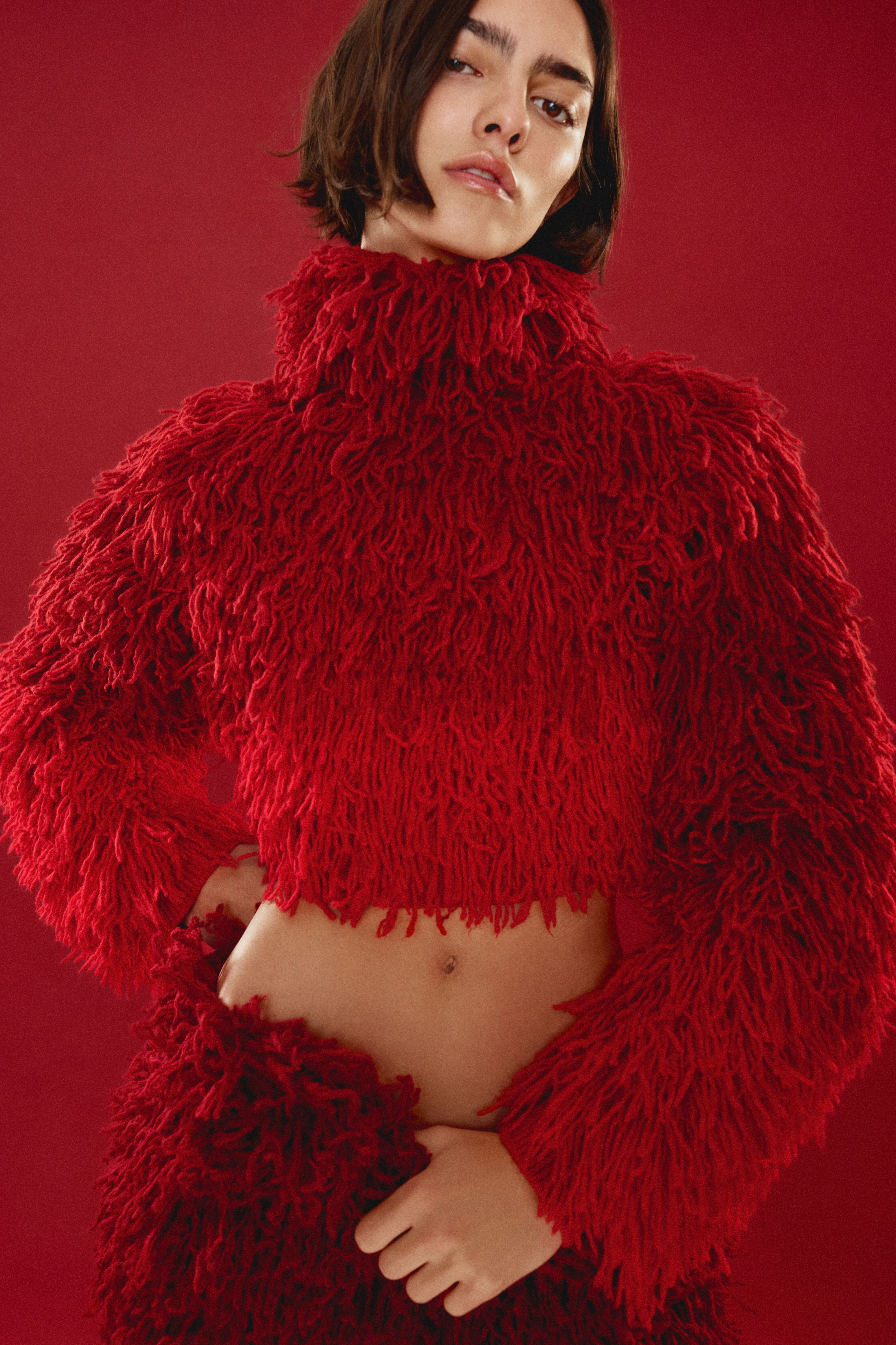 Desigual, Dicker Egonlab-Pullover, Damen, Wolle, Rot, XL