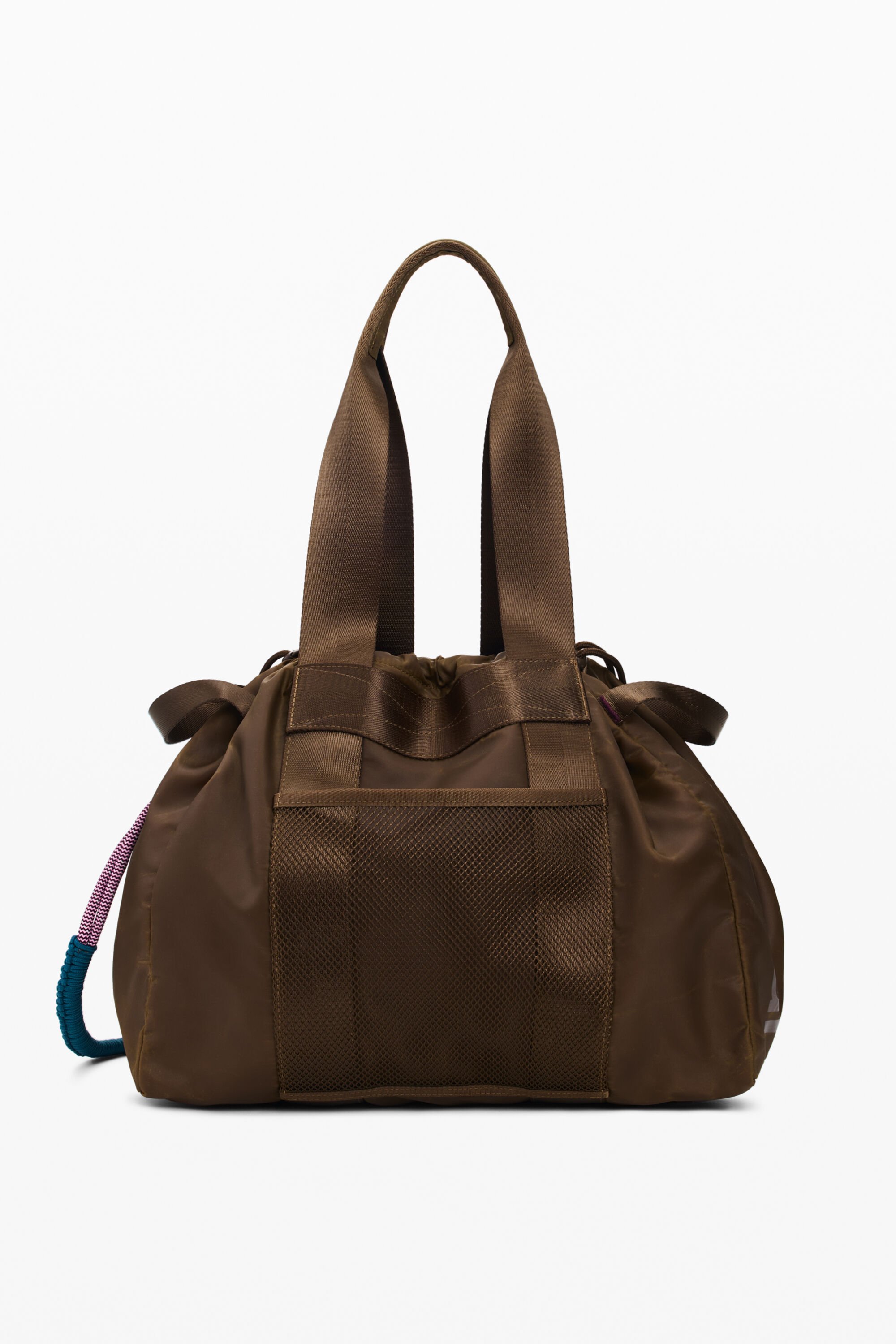 Desigual, Große shopper tasche aus nylon, Damen, Polyamid, Braun, U