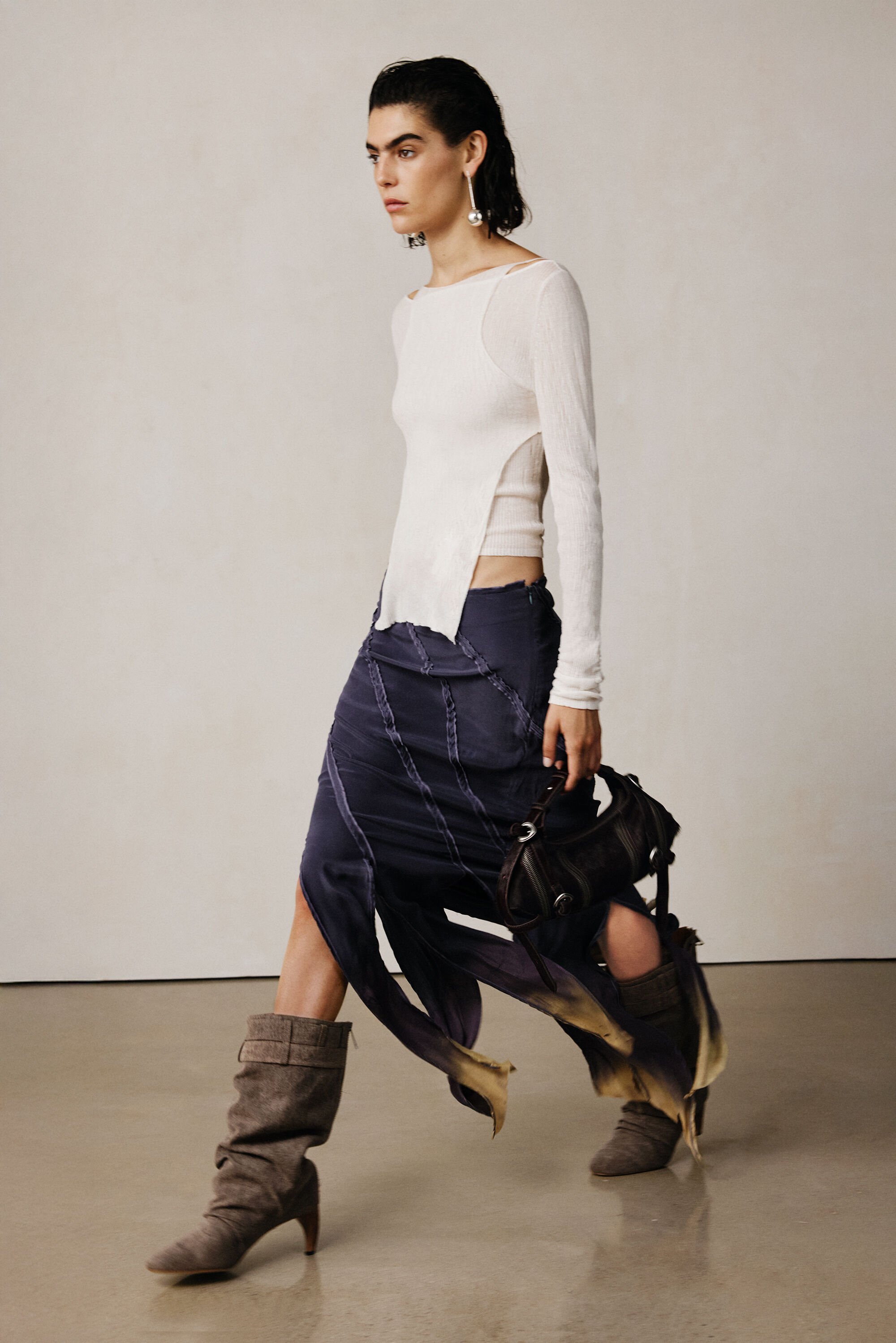 Desigual, Studio-Rock mit Schnitten, Damen, Seide, Blau, M