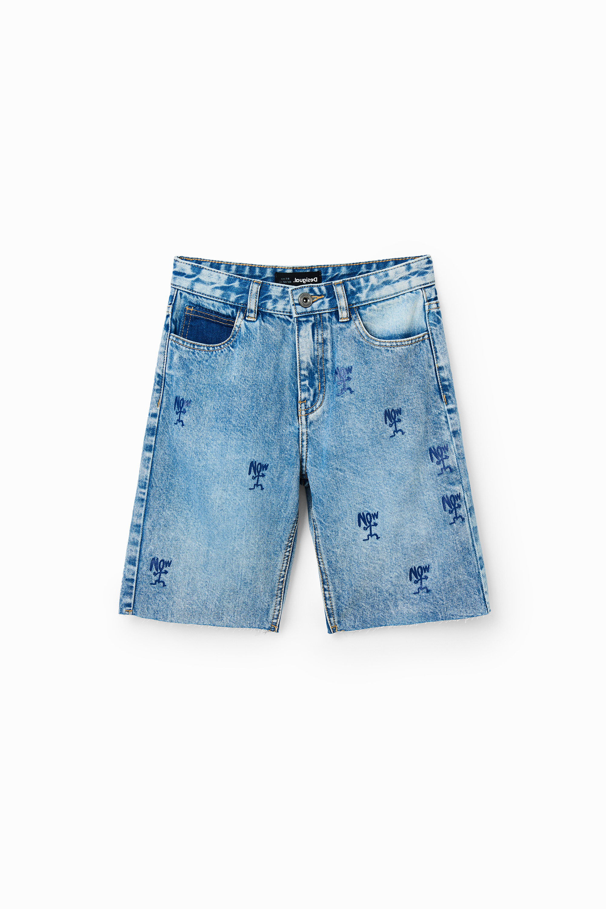 Desigual, Jeans-Bermudas Now, Kinder, Baumwolle, Blau, 9/10
