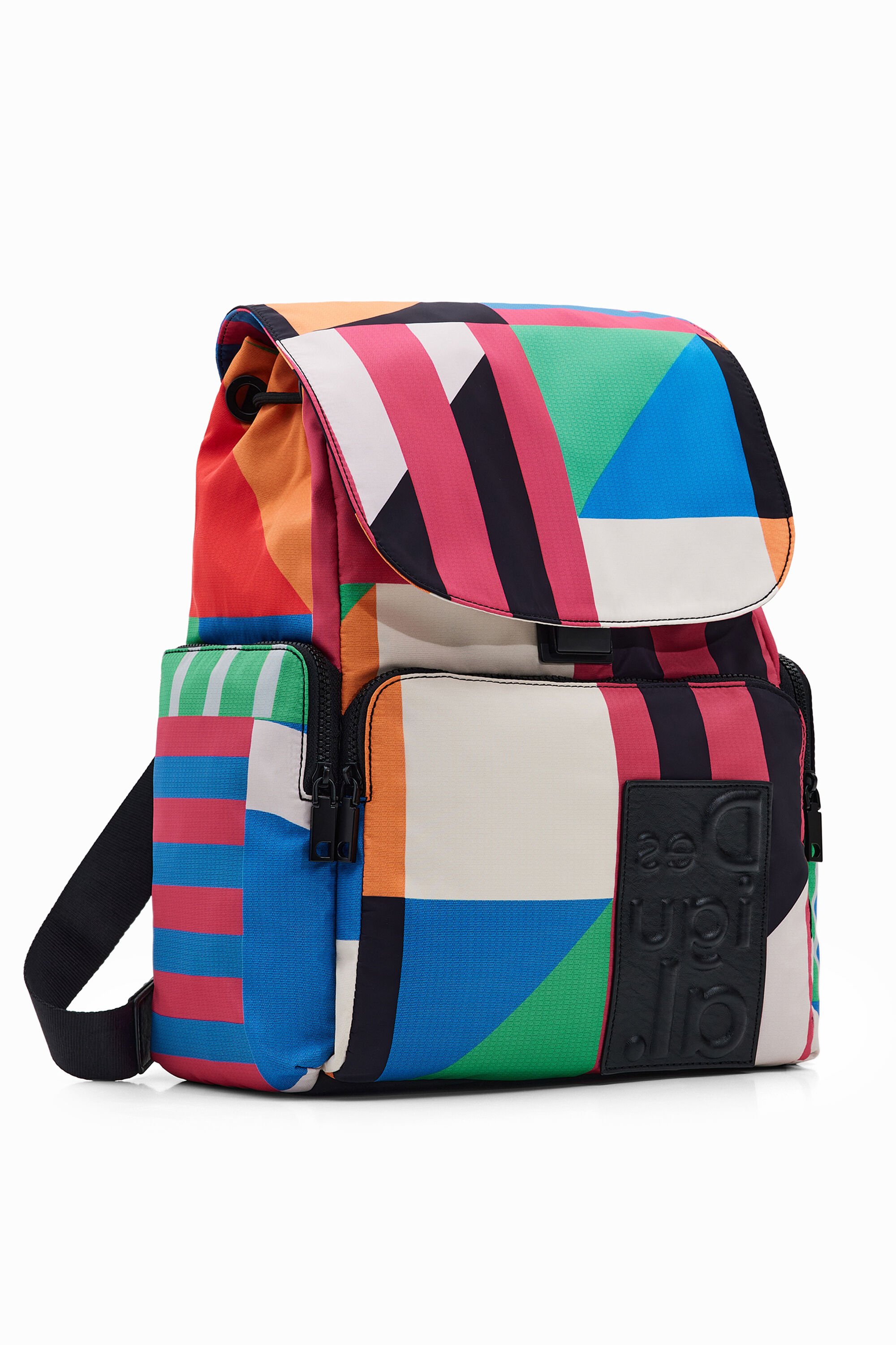 Desigual, Großer, geometrisch gemusterter Rucksack, Damen, Polyester, U